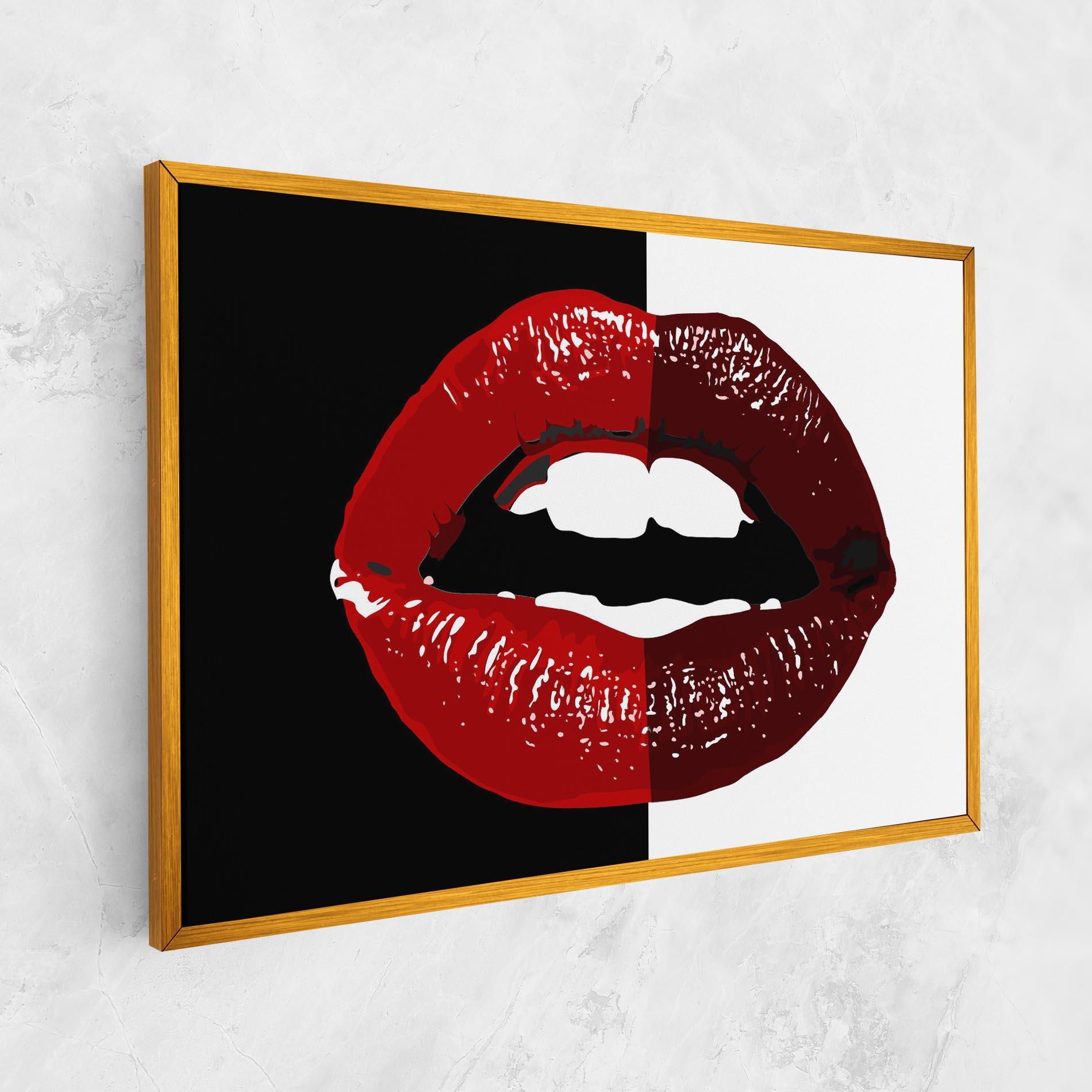 Tablou Canvas Red Shade Lips mockup 1
