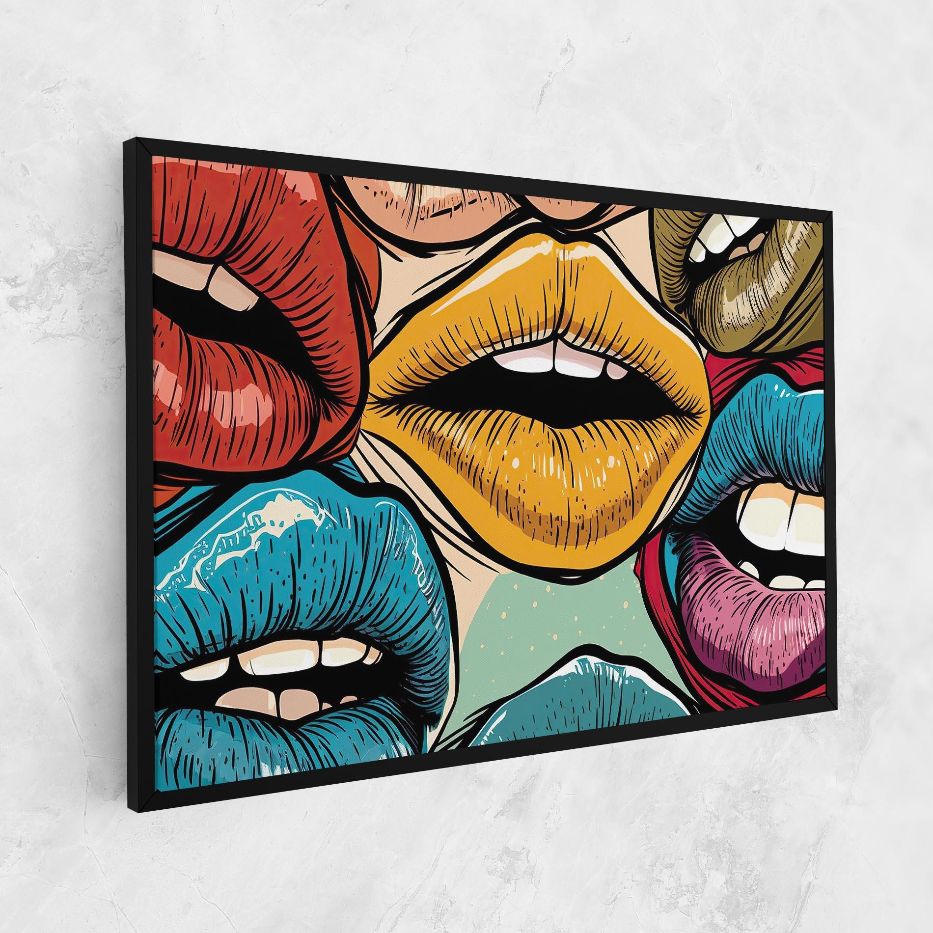 Tablou Canvas Comic Book Color Lips mockup 1