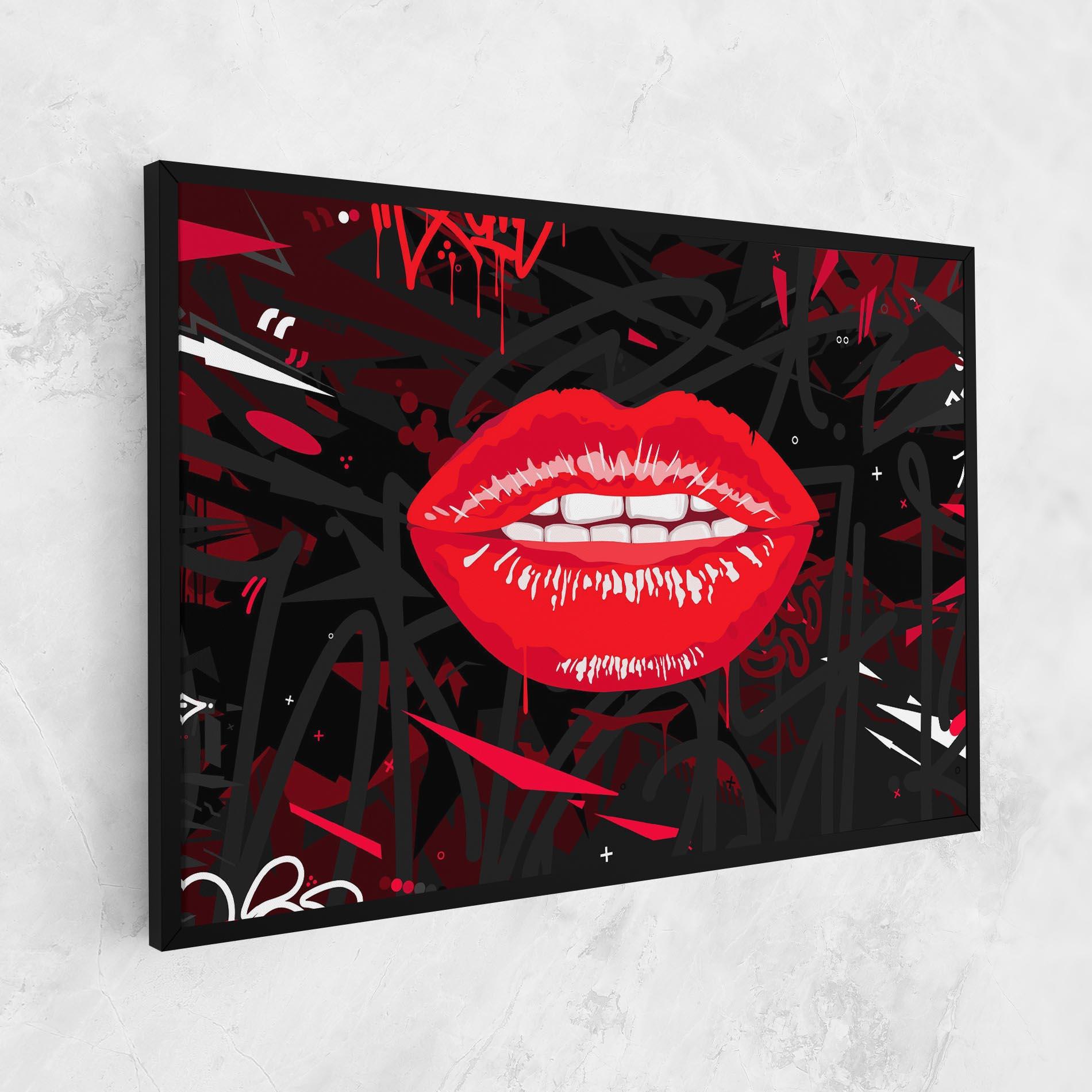Tablou Canvas Graff Lips mockup 1