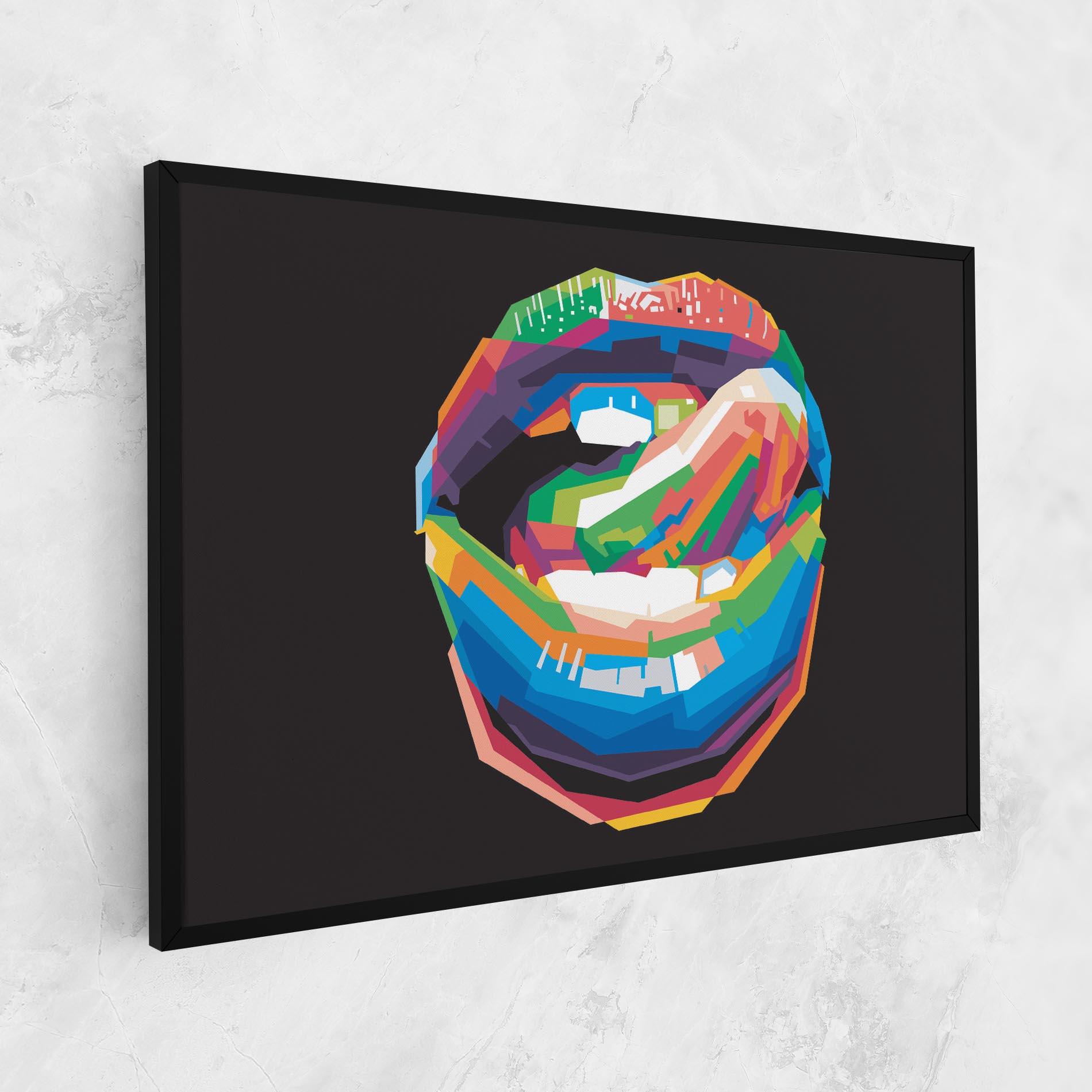 Tablou Canvas Lips Toungue mockup 1