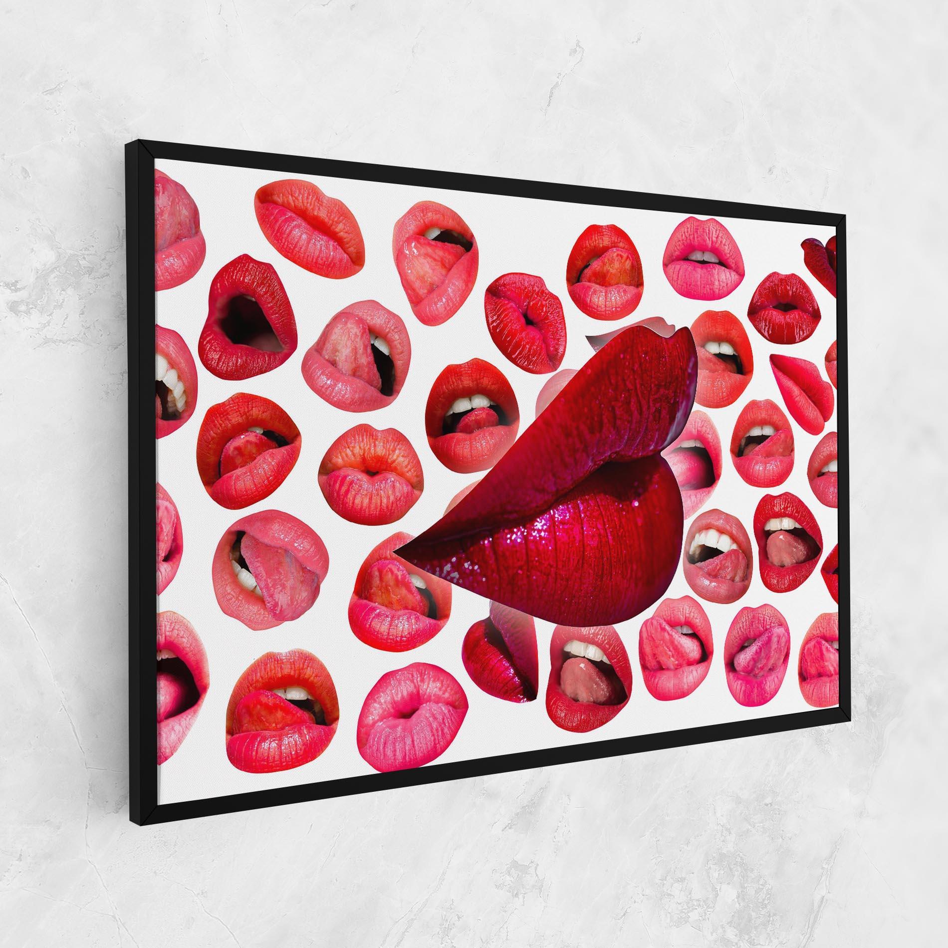 Tablou Canvas Red Lip Female mockup 1