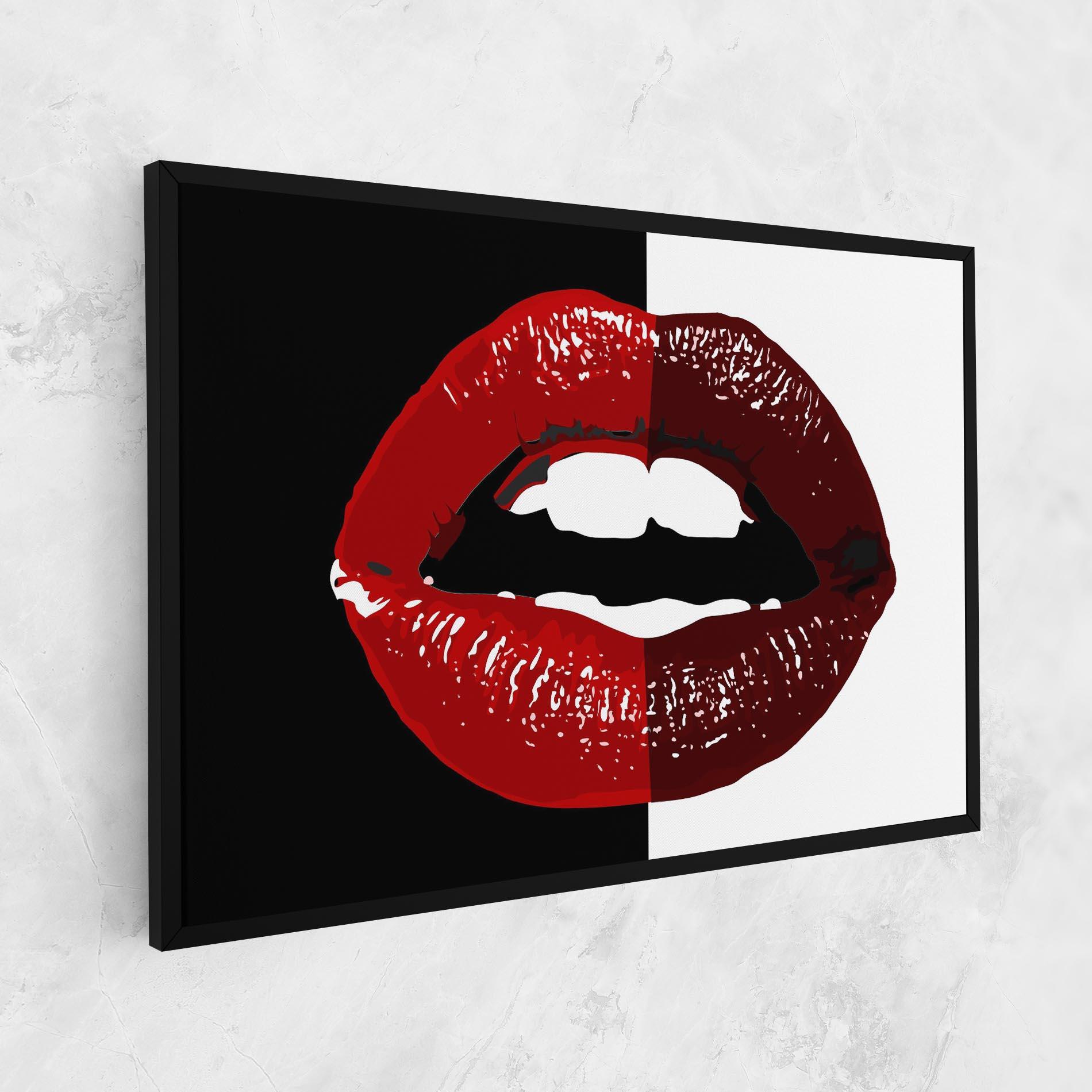 Tablou Canvas Red Shade Lips mockup 1