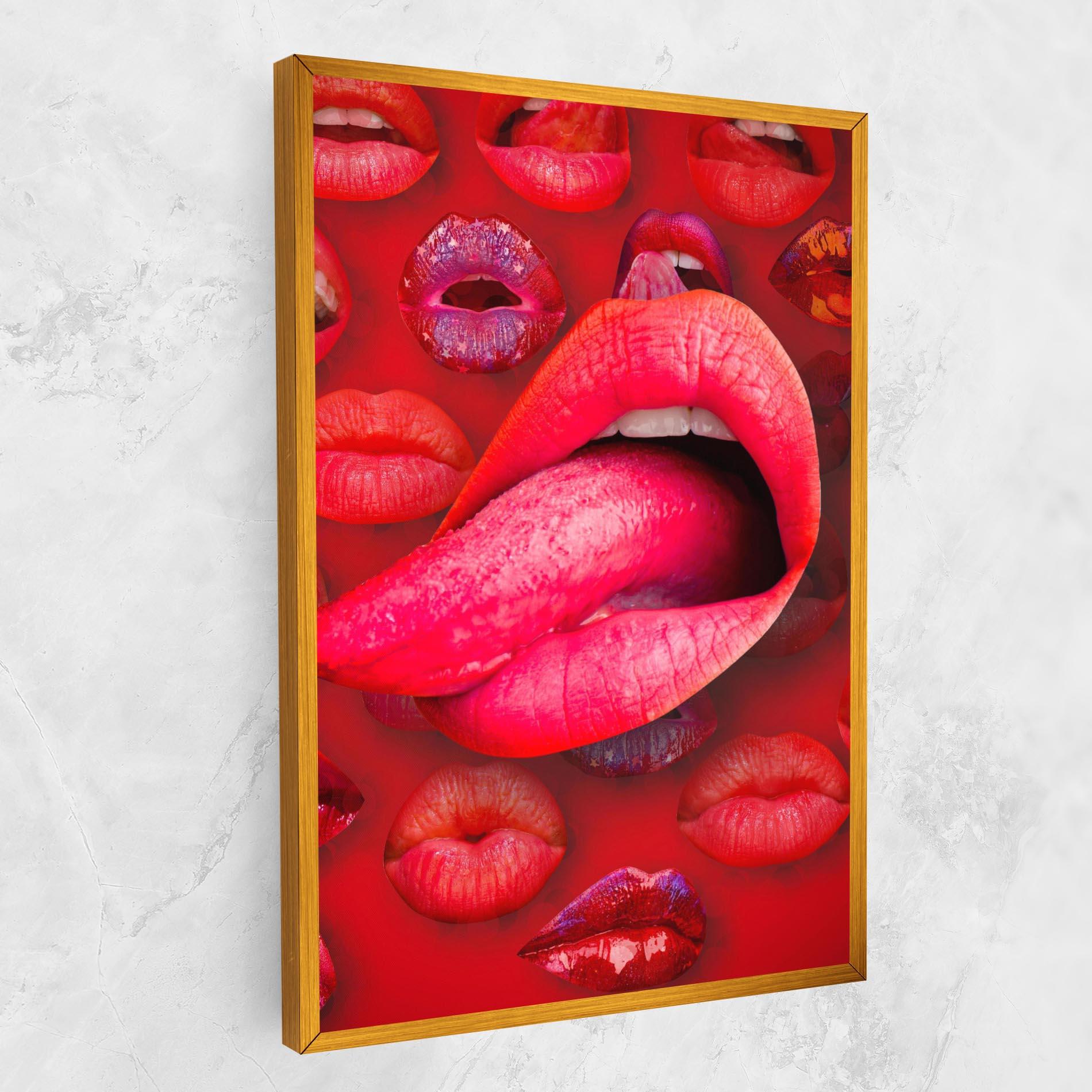 Tablou Canvas Big Tongue Collage mockup 1