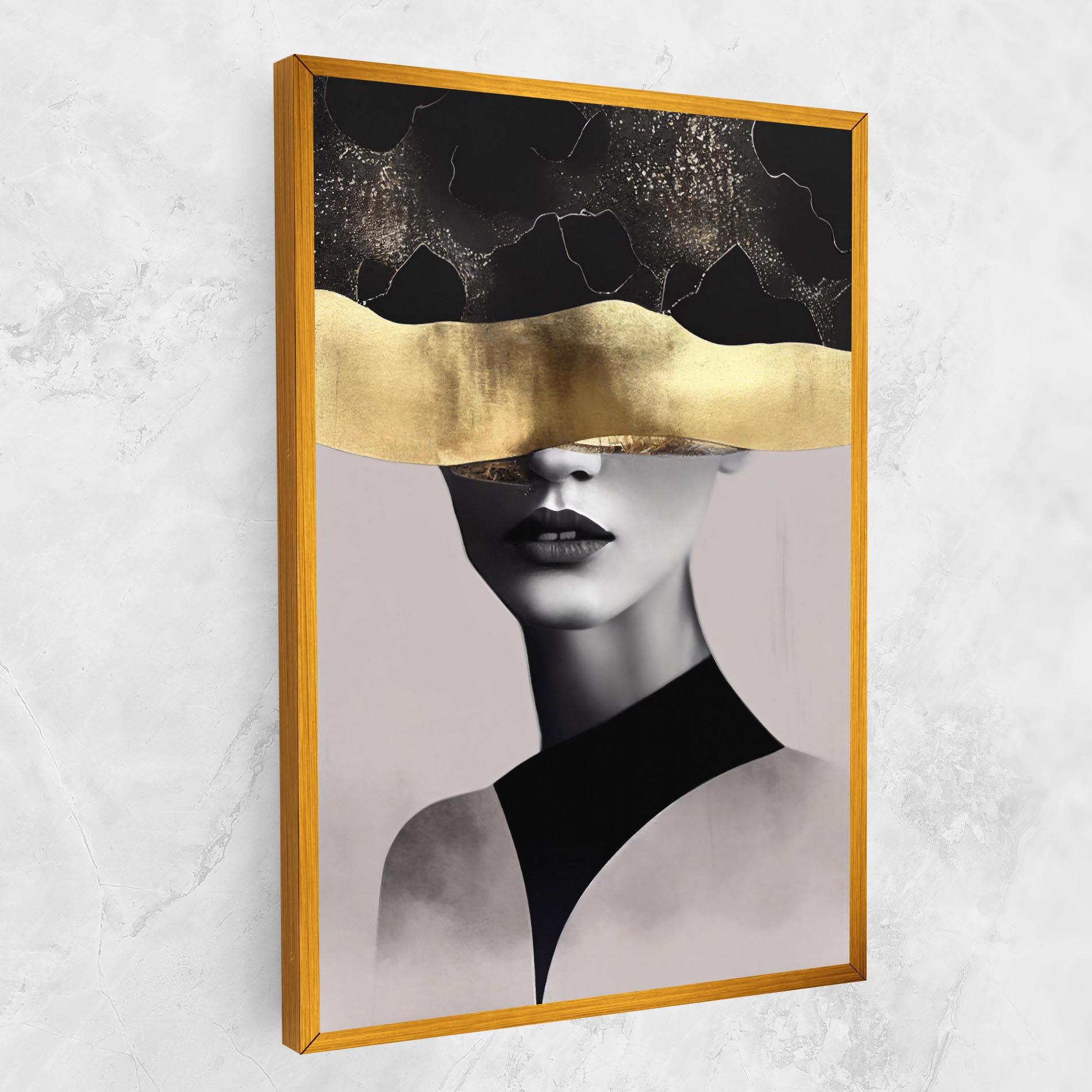 Tablou Canvas Grey Lips mockup 1