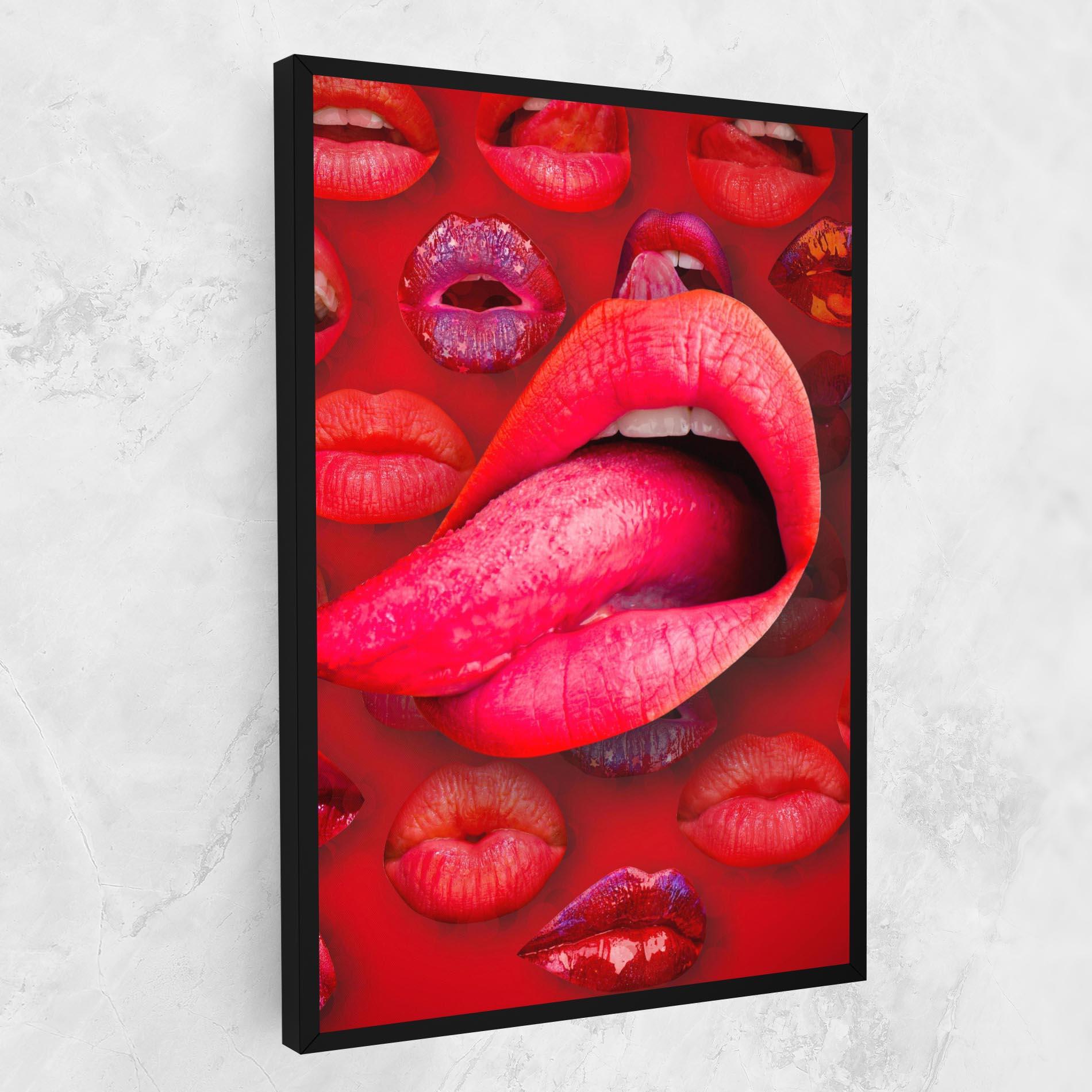 Tablou Canvas Big Tongue Collage mockup 1