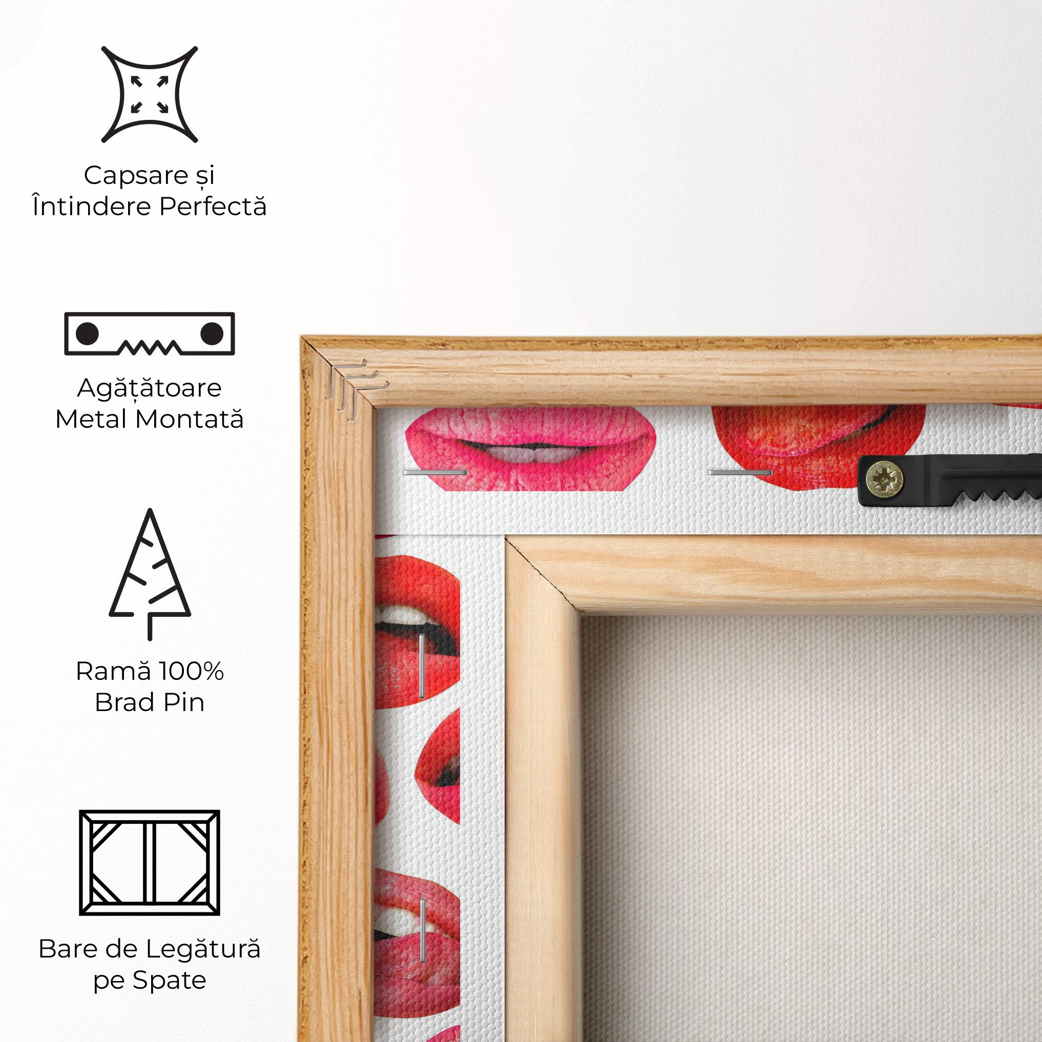 Tablou Canvas Red Lip Female mockup 5