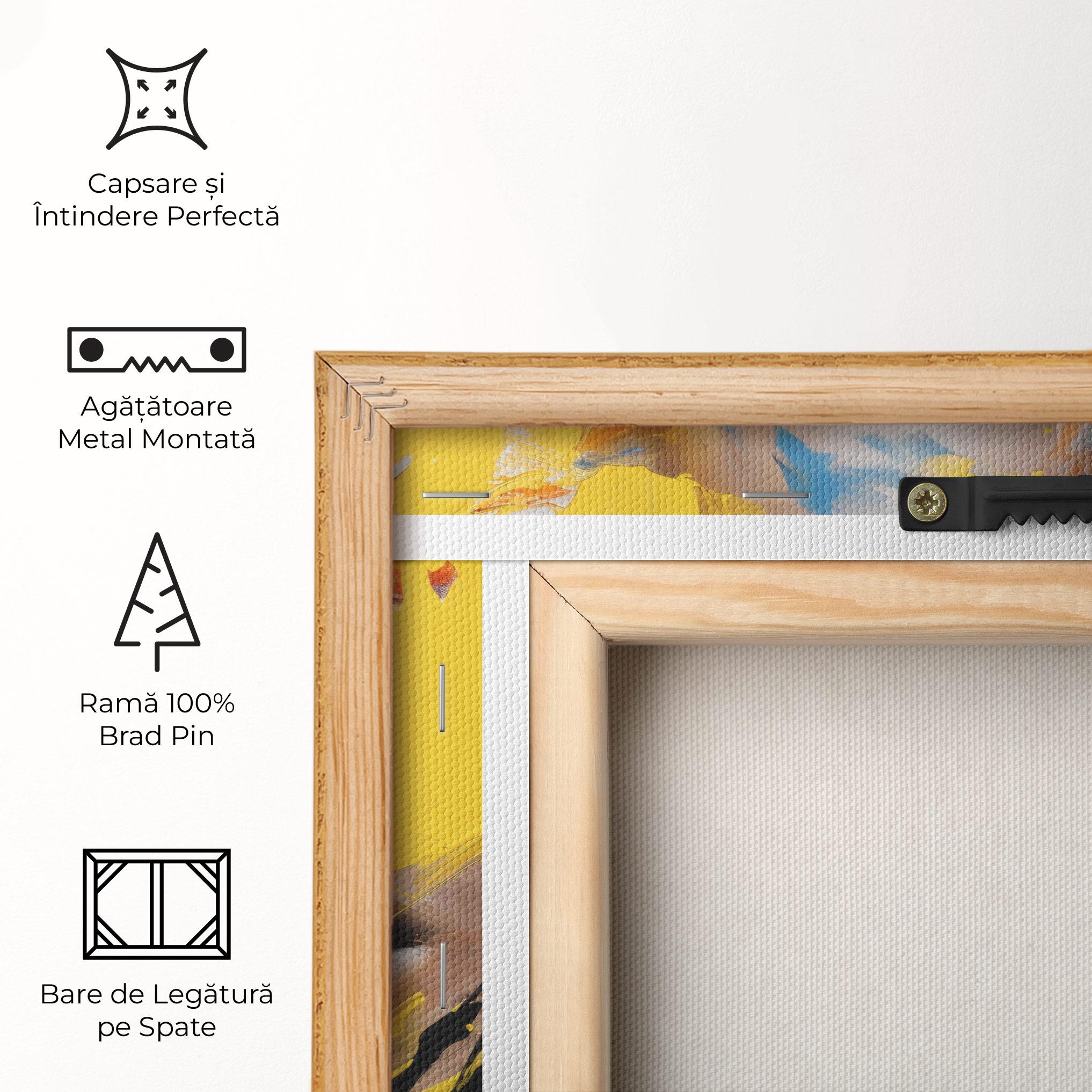 Tablou Canvas Yellow Blue Lips Art mockup 5