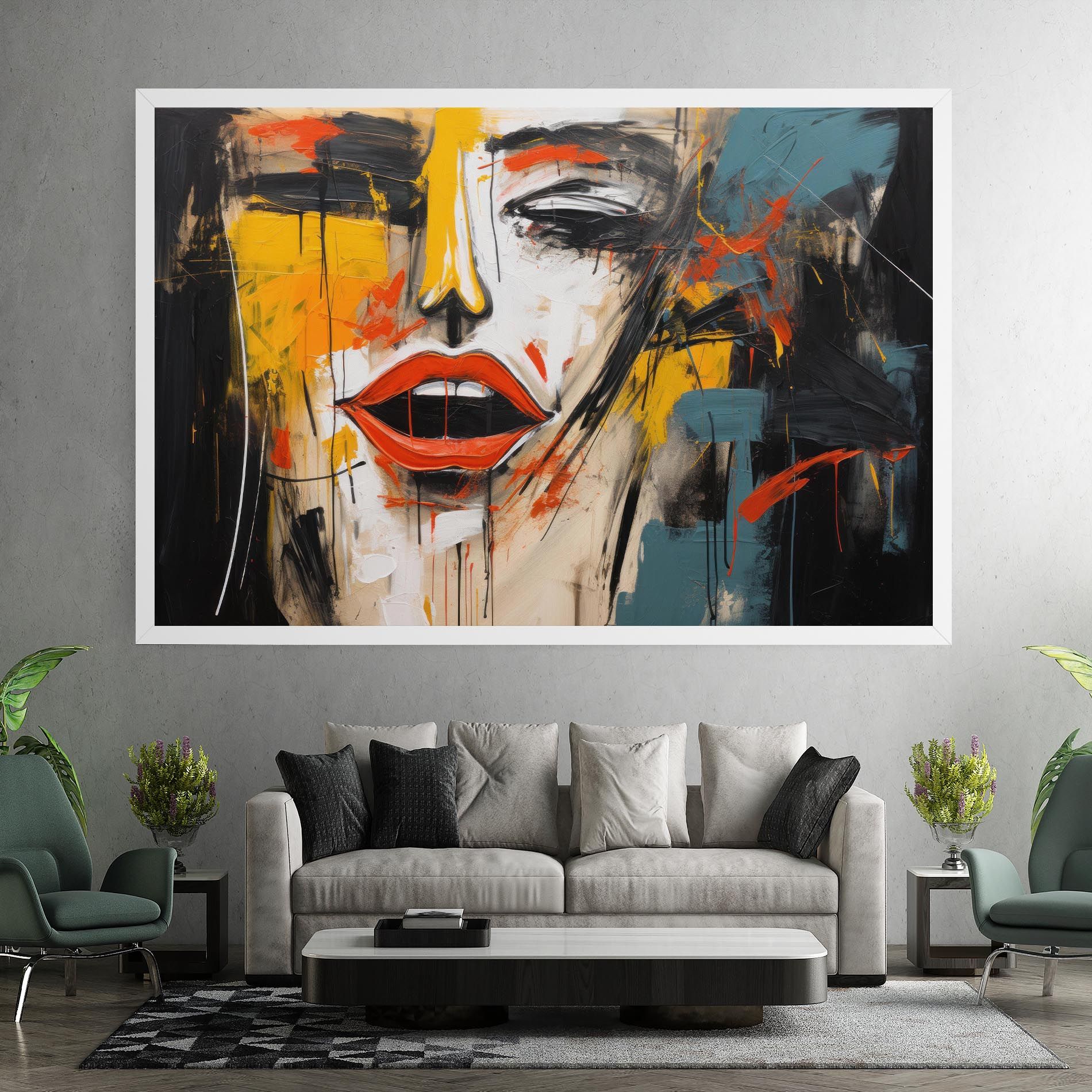 Abstract Woman Lips mockup 7