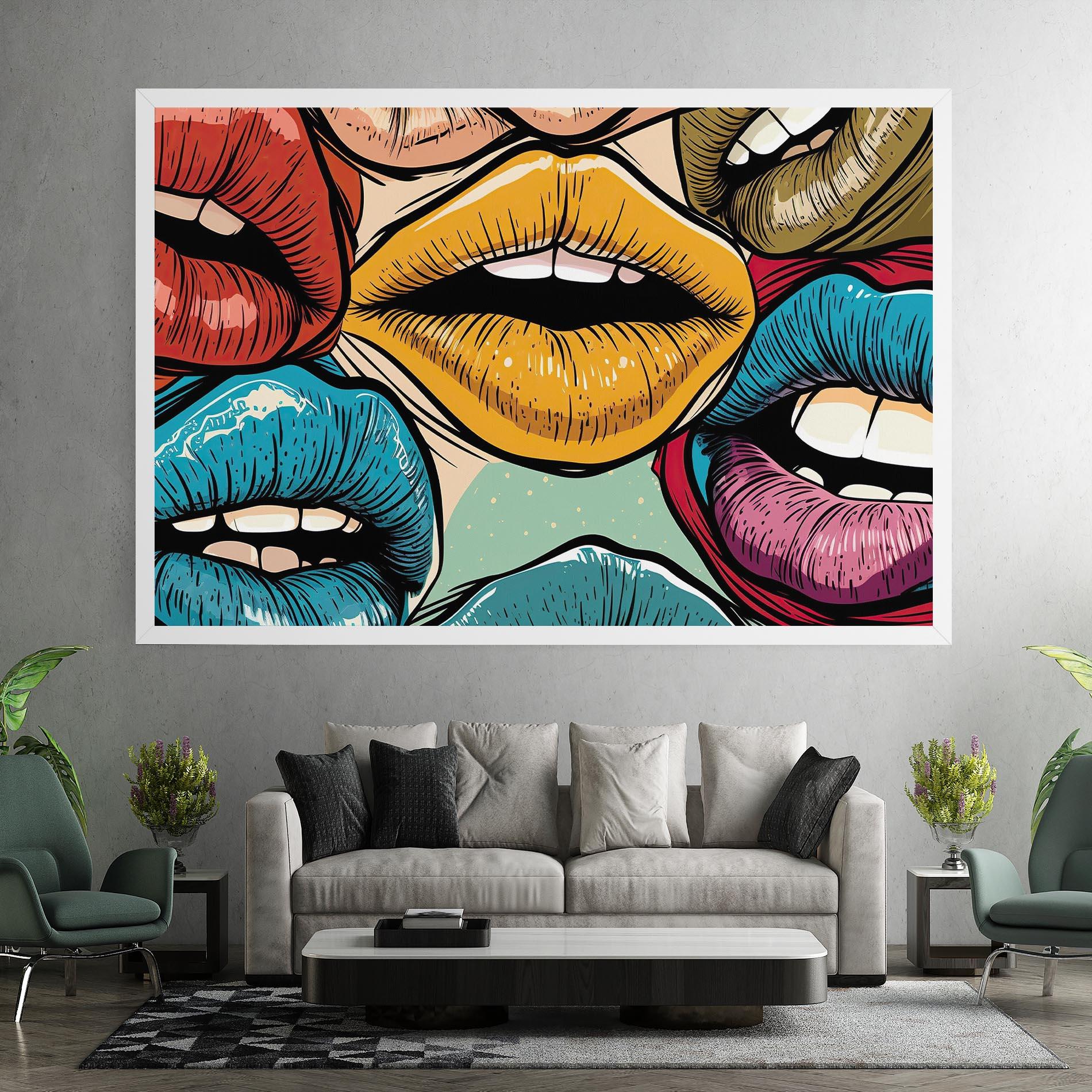 Tablou Canvas Comic Book Color Lips mockup 7