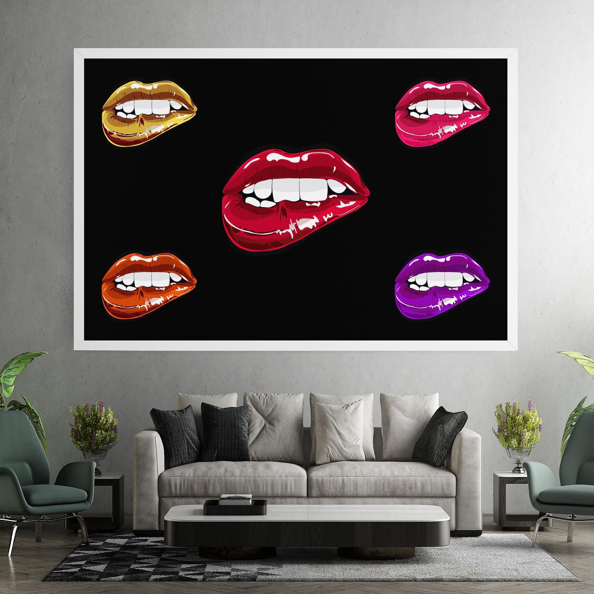Tablou Canvas Mix Color Lips mockup 7