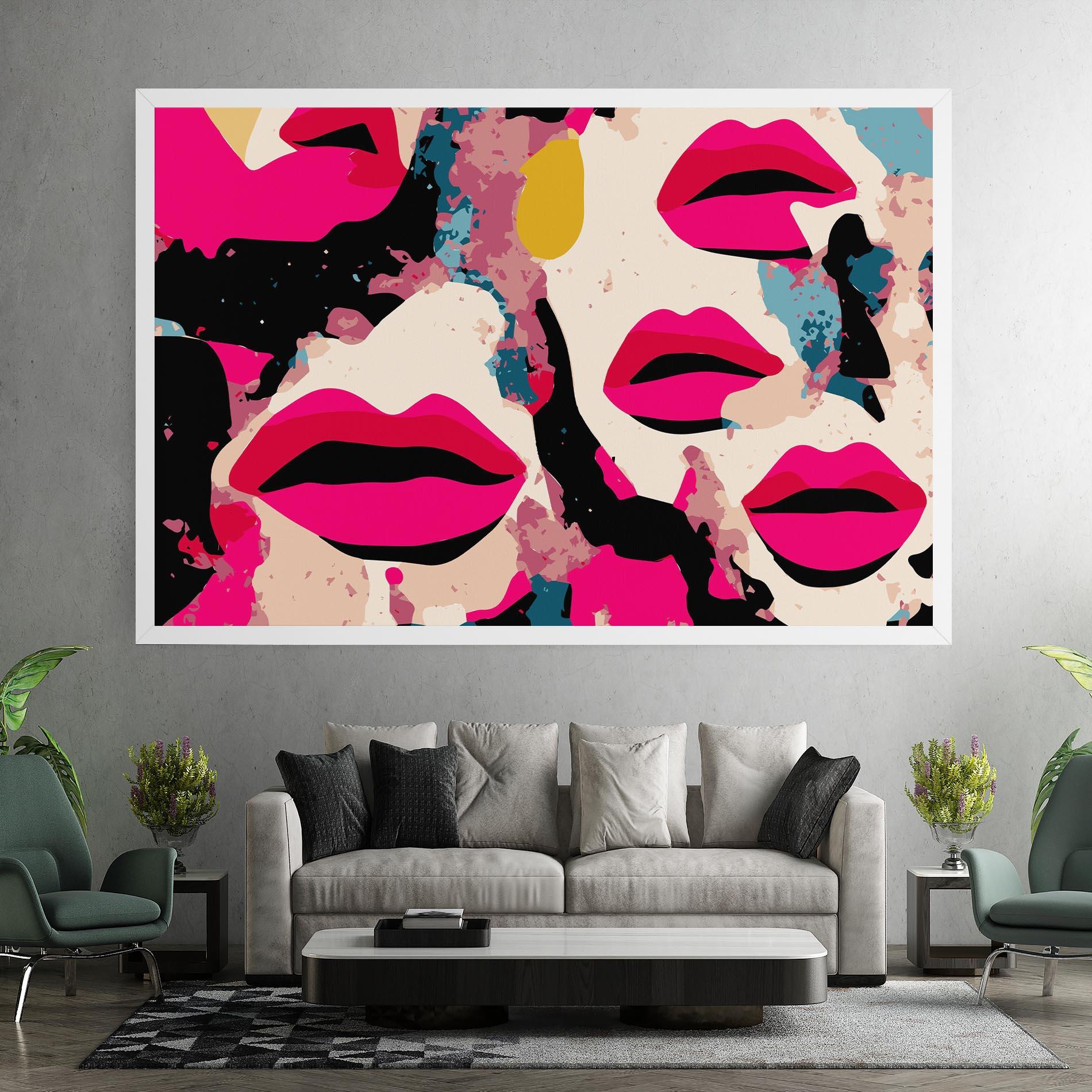 Tablou Canvas Pink Lips mockup 7