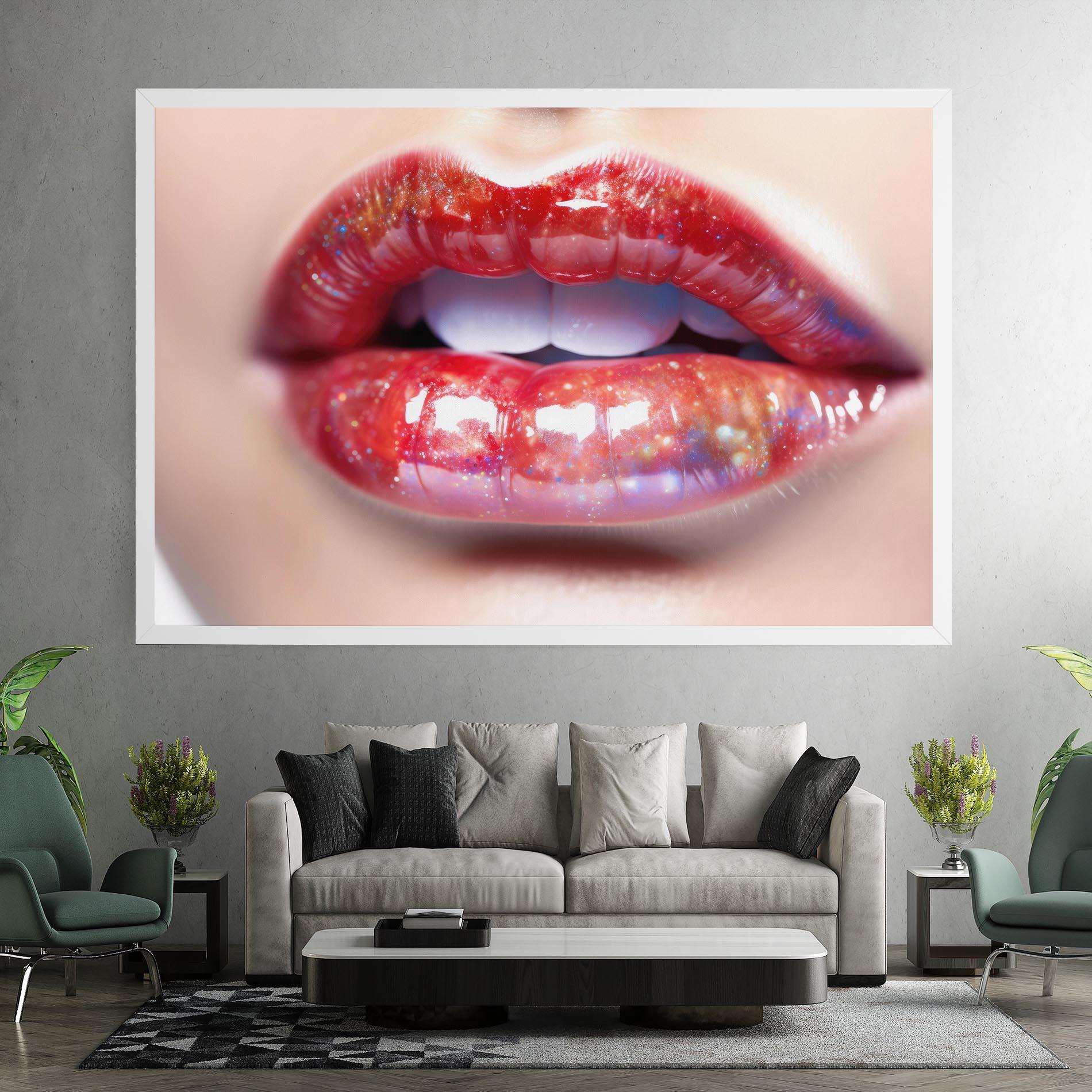 Tablou Canvas Red Pretty Lips mockup 7