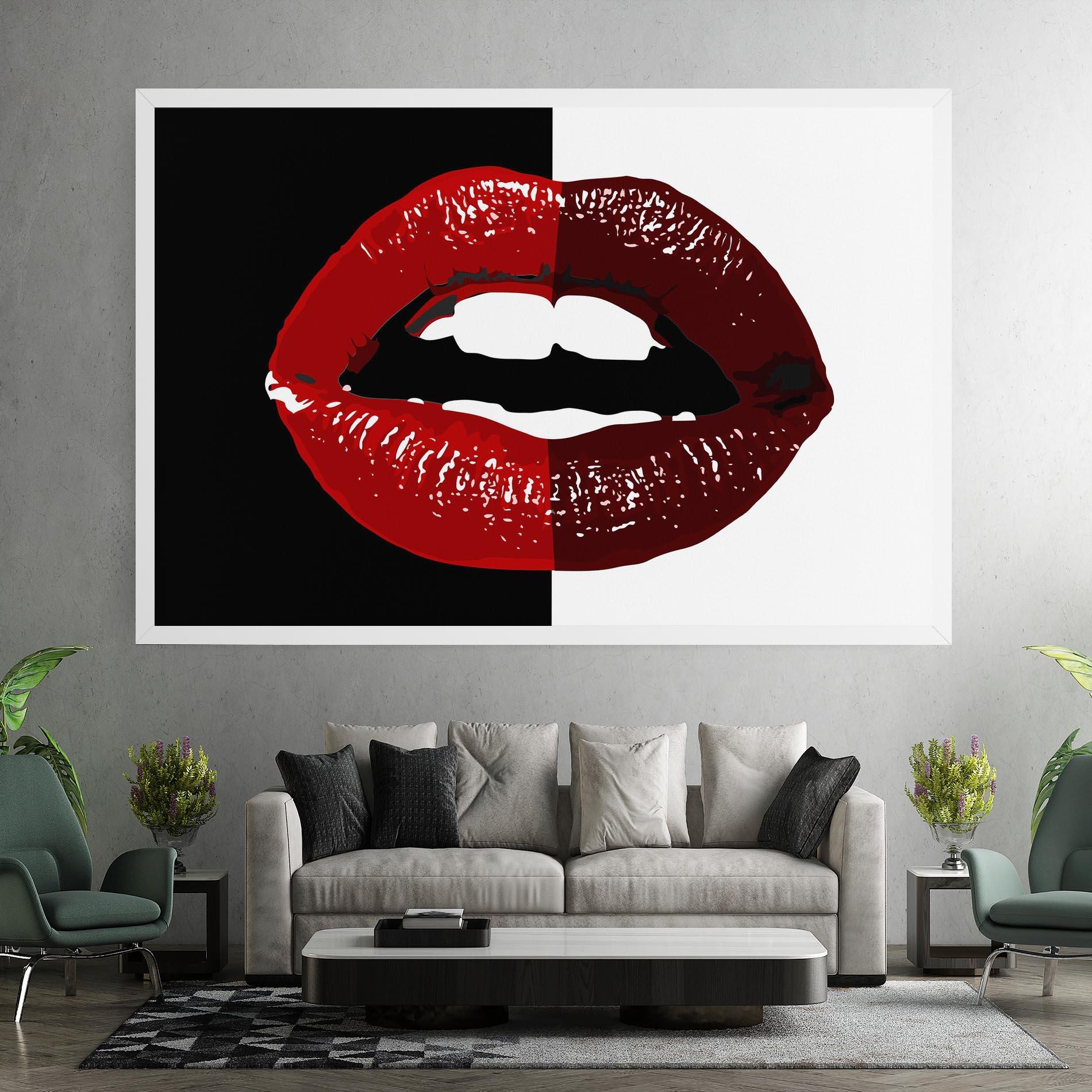 Tablou Canvas Red Shade Lips mockup 7