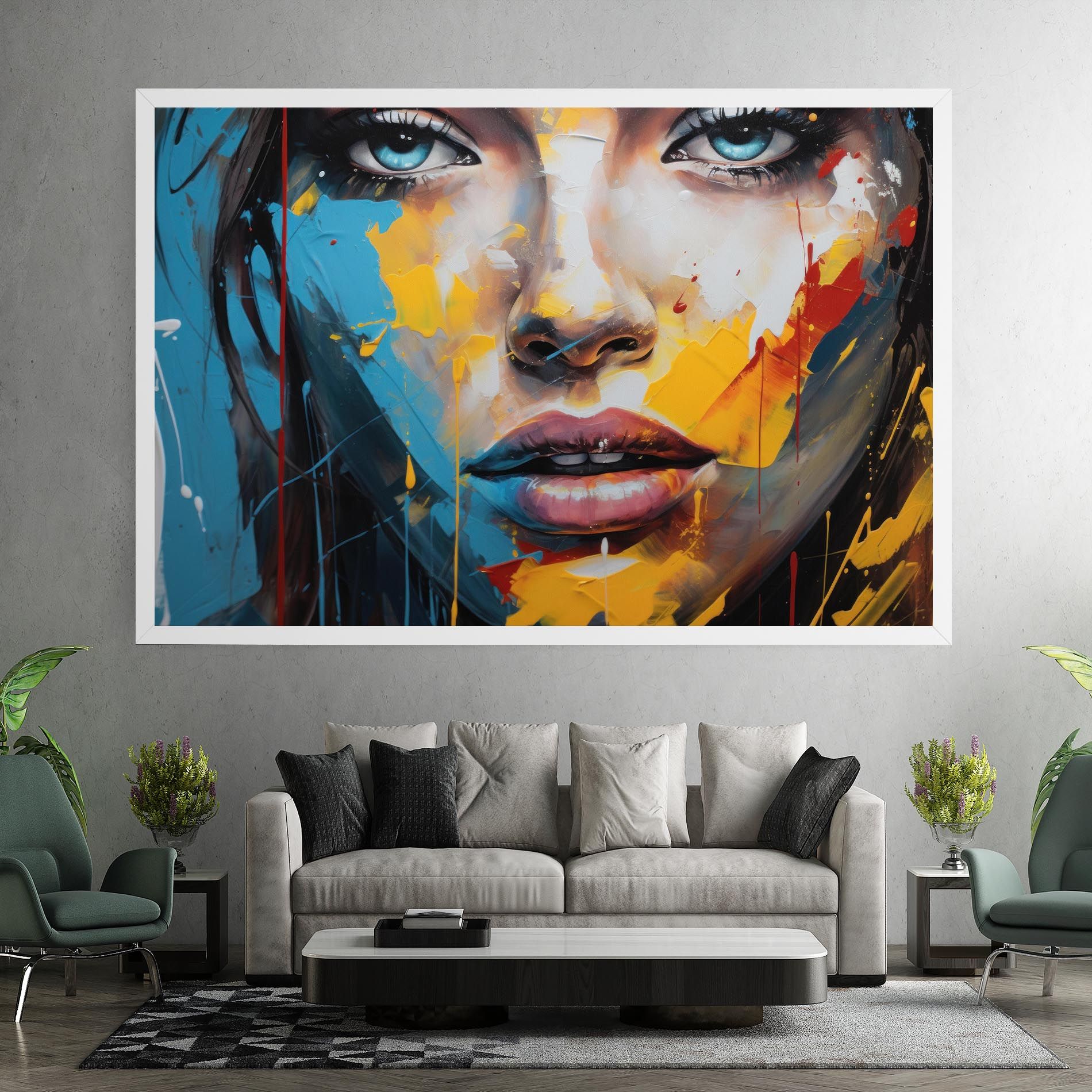 Woman Abstract Lips mockup 7