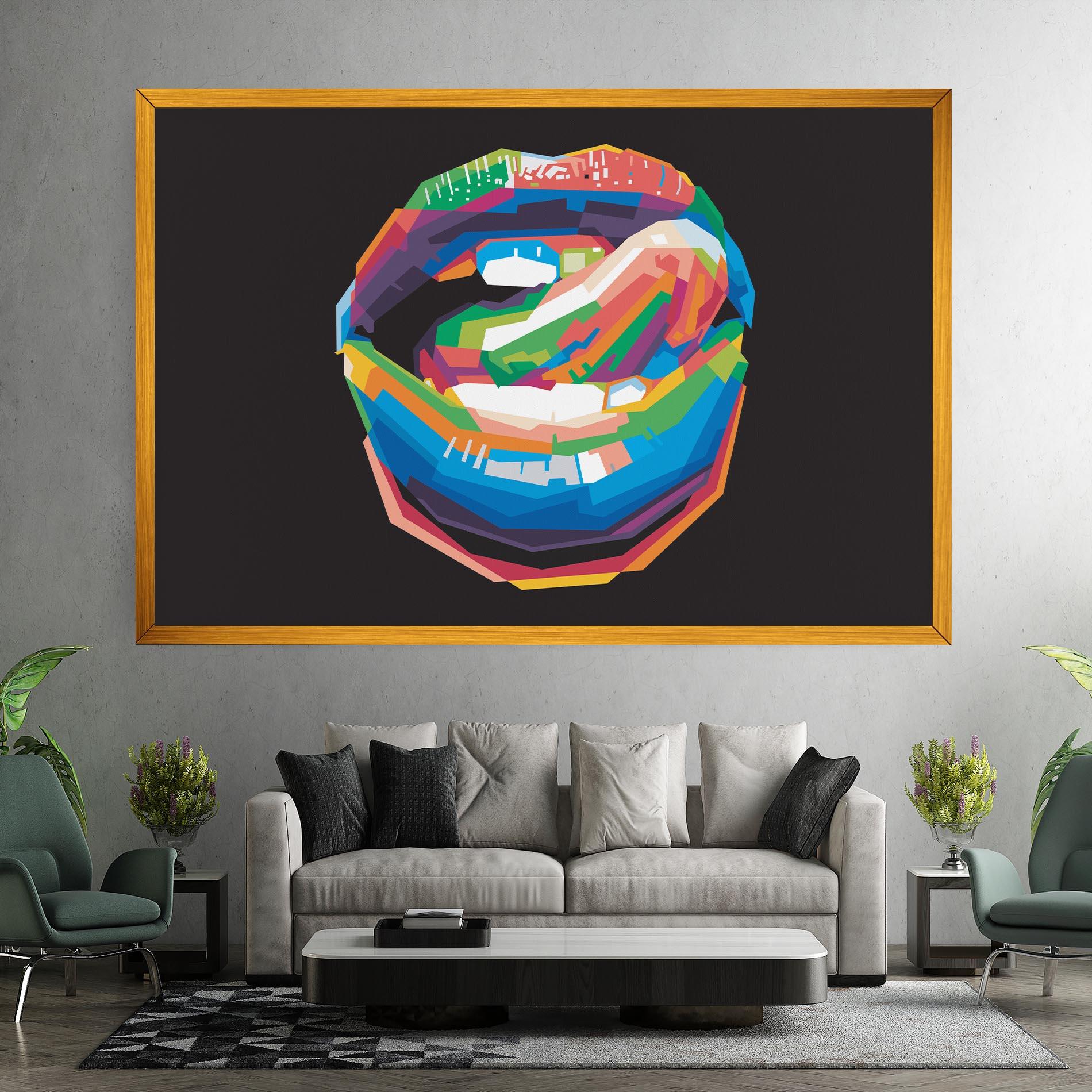 Tablou Canvas Lips Toungue mockup 7