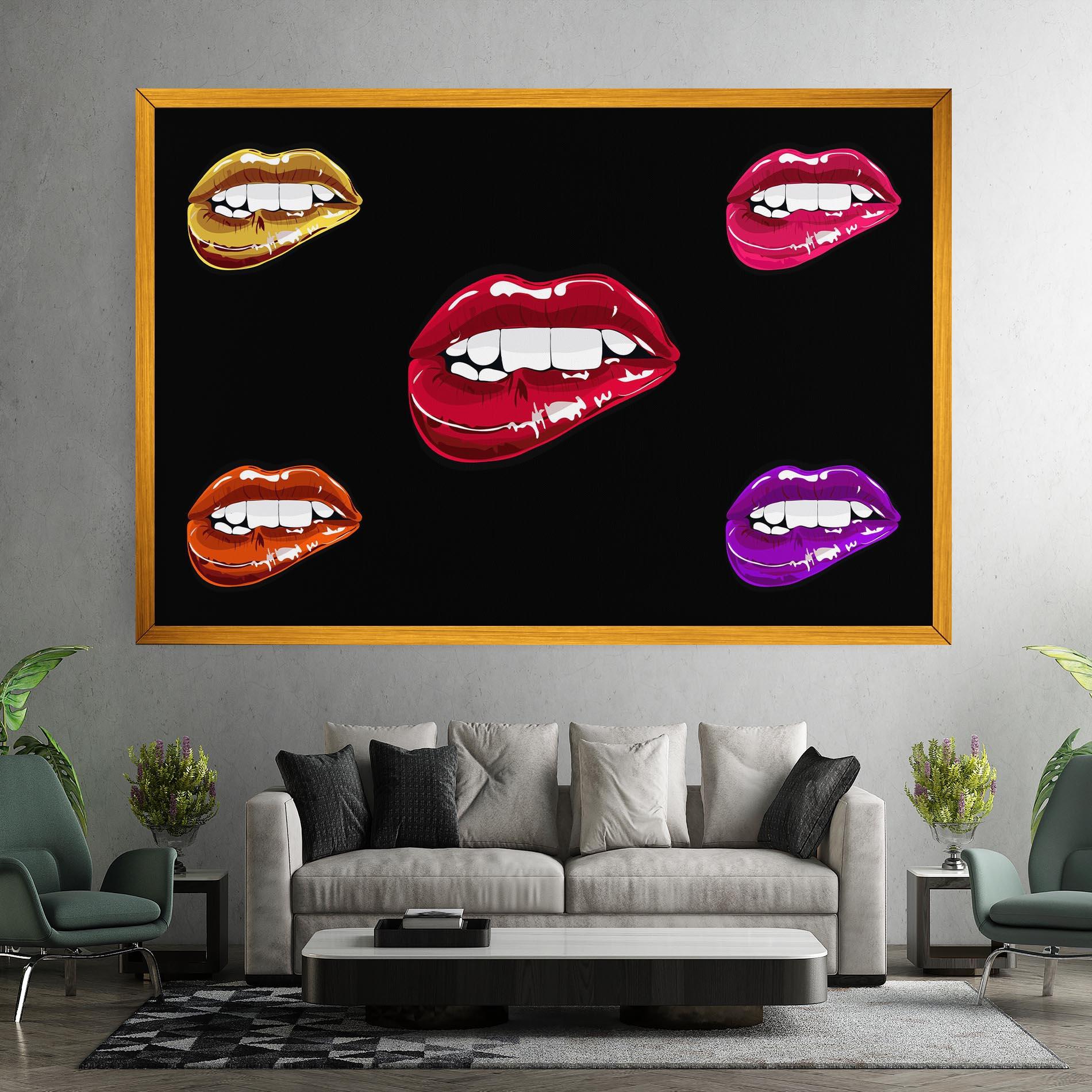 Tablou Canvas Mix Color Lips mockup 7
