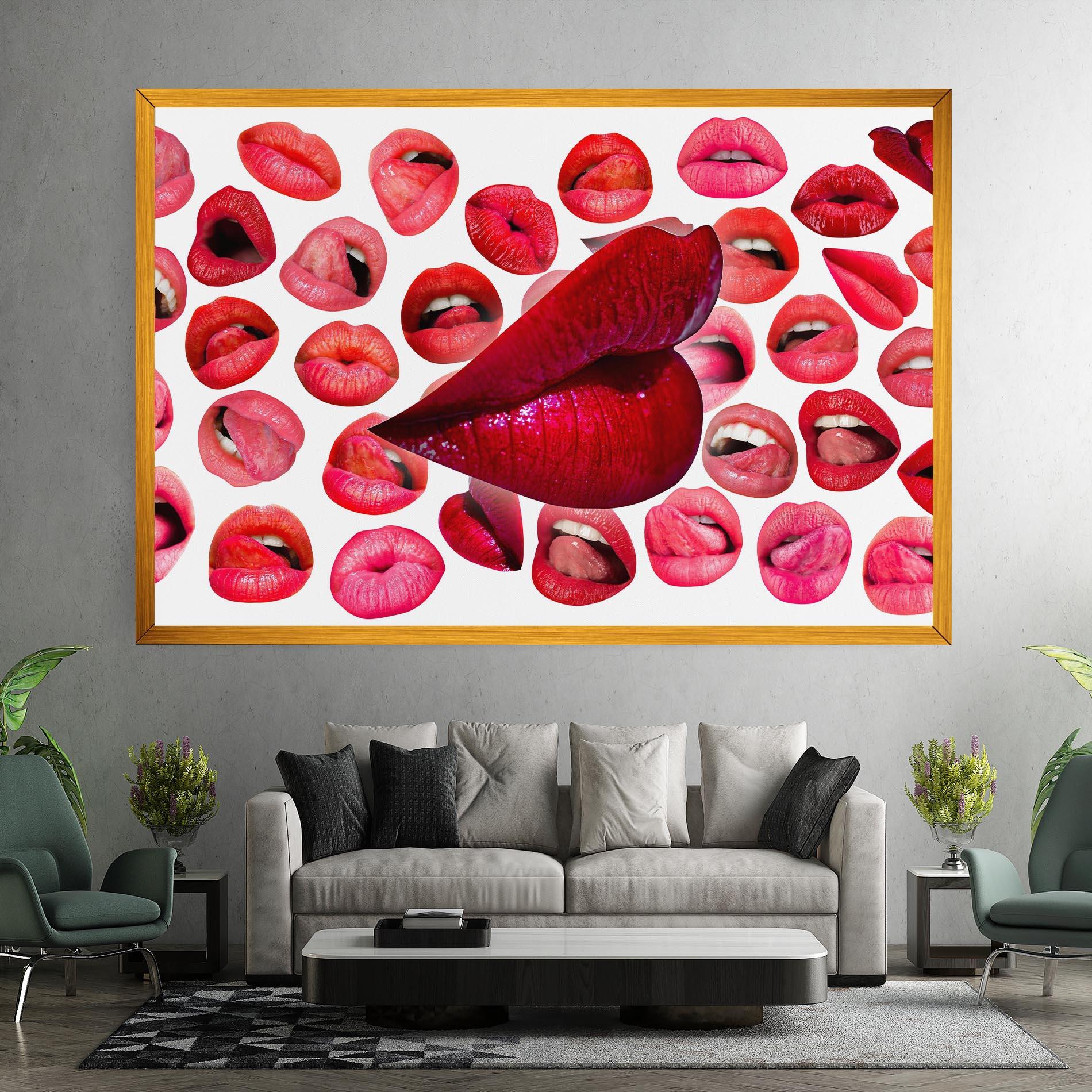 Tablou Canvas Red Lip Female mockup 7