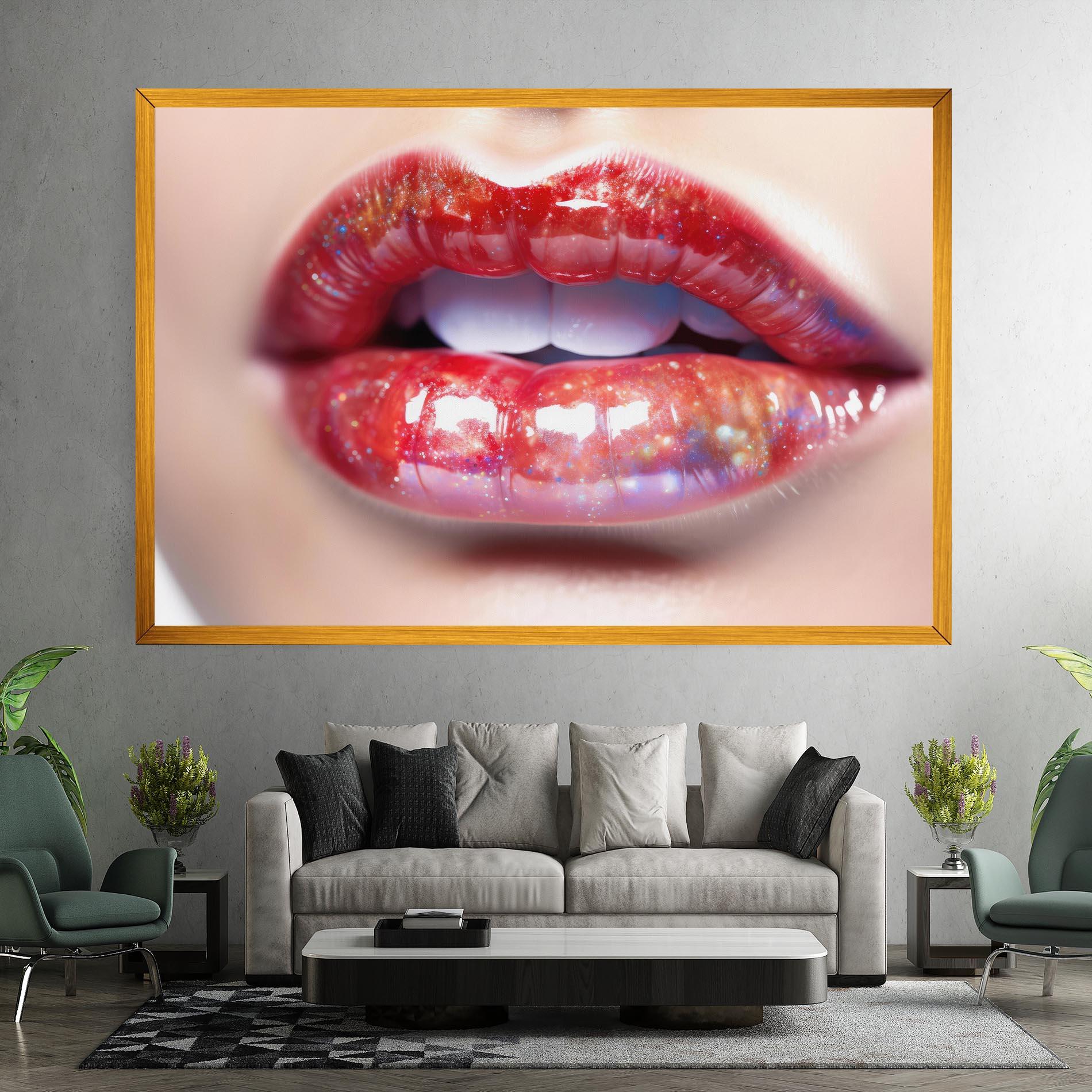 Tablou Canvas Red Pretty Lips mockup 7