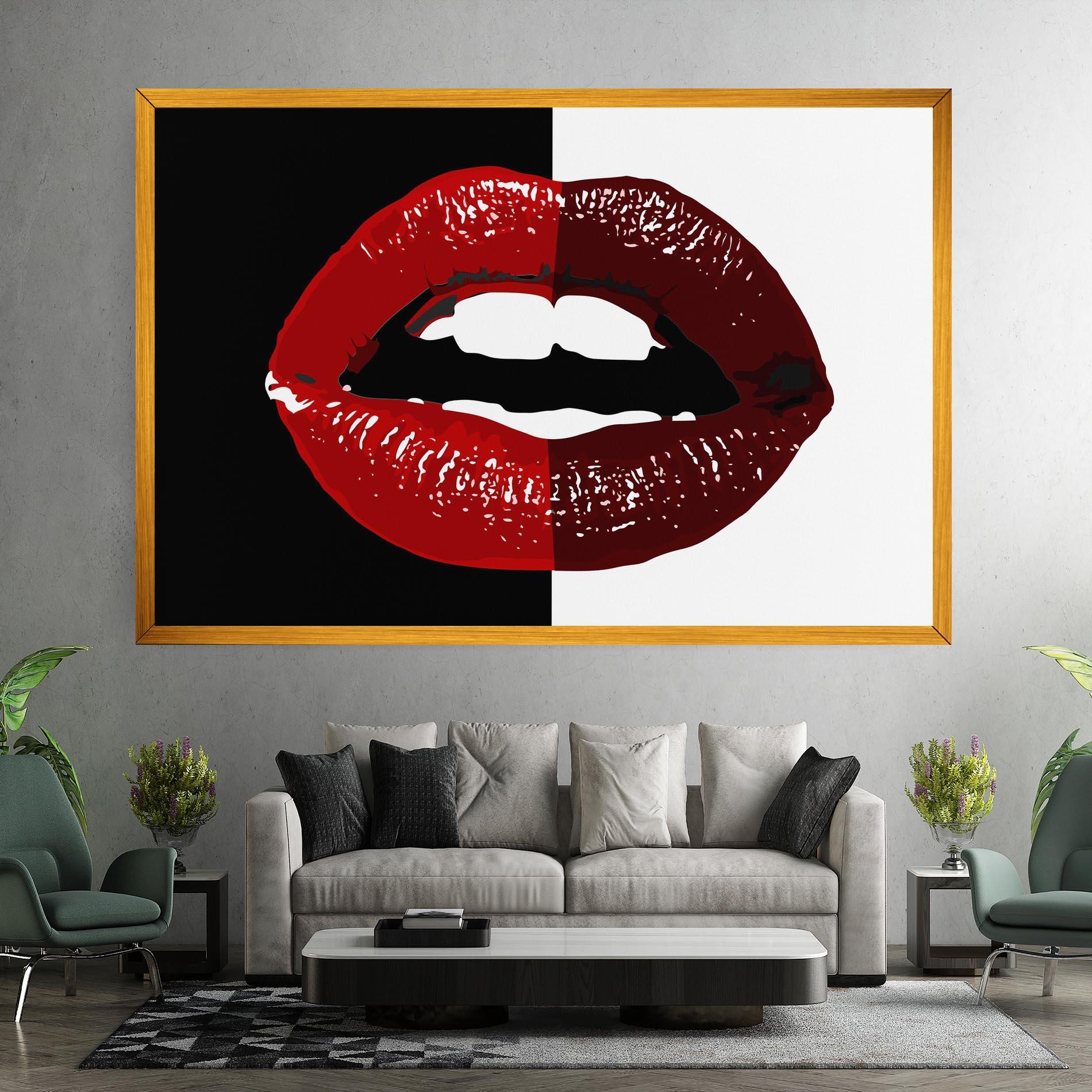 Tablou Canvas Red Shade Lips mockup 7