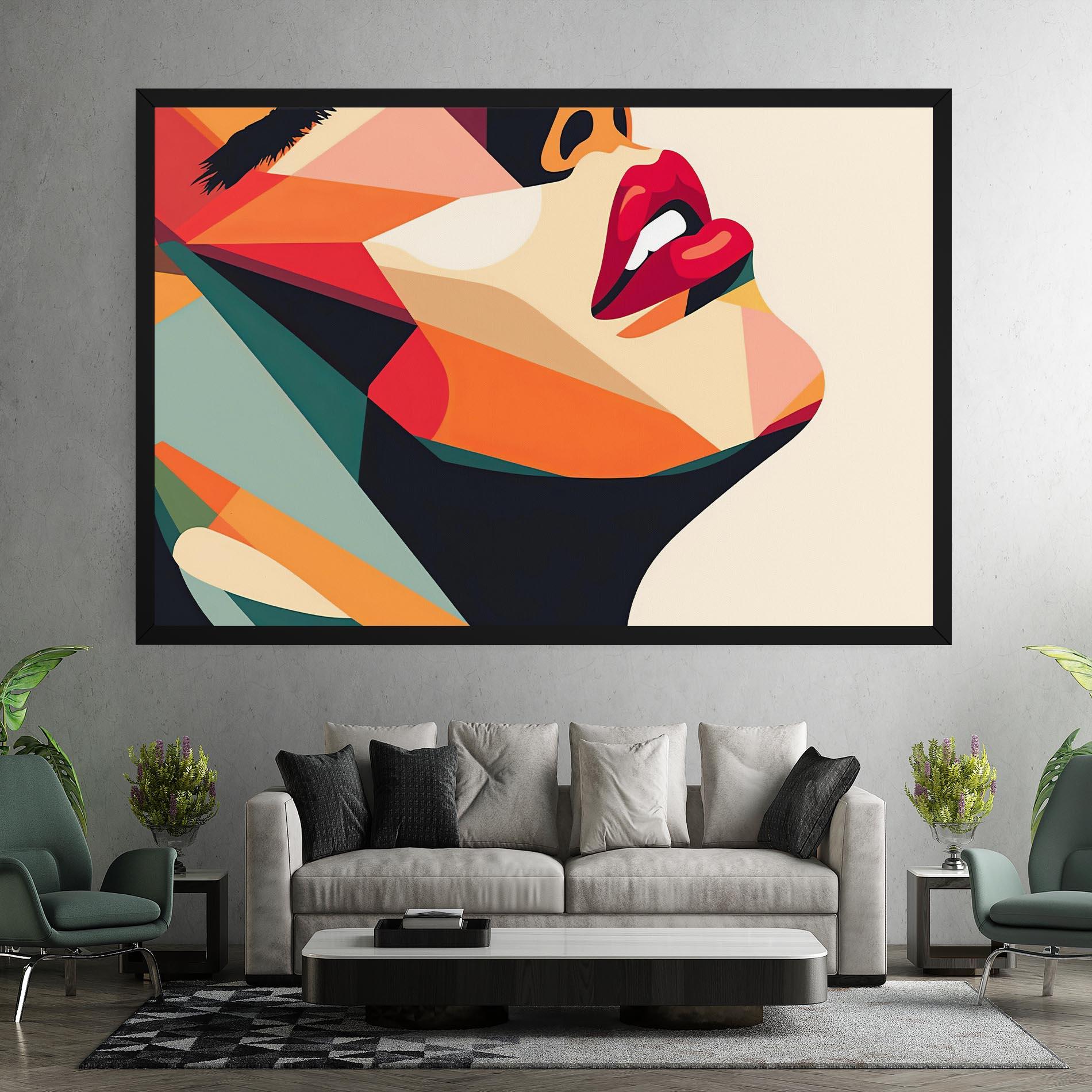 Tablou Canvas Abstract Lips mockup 7