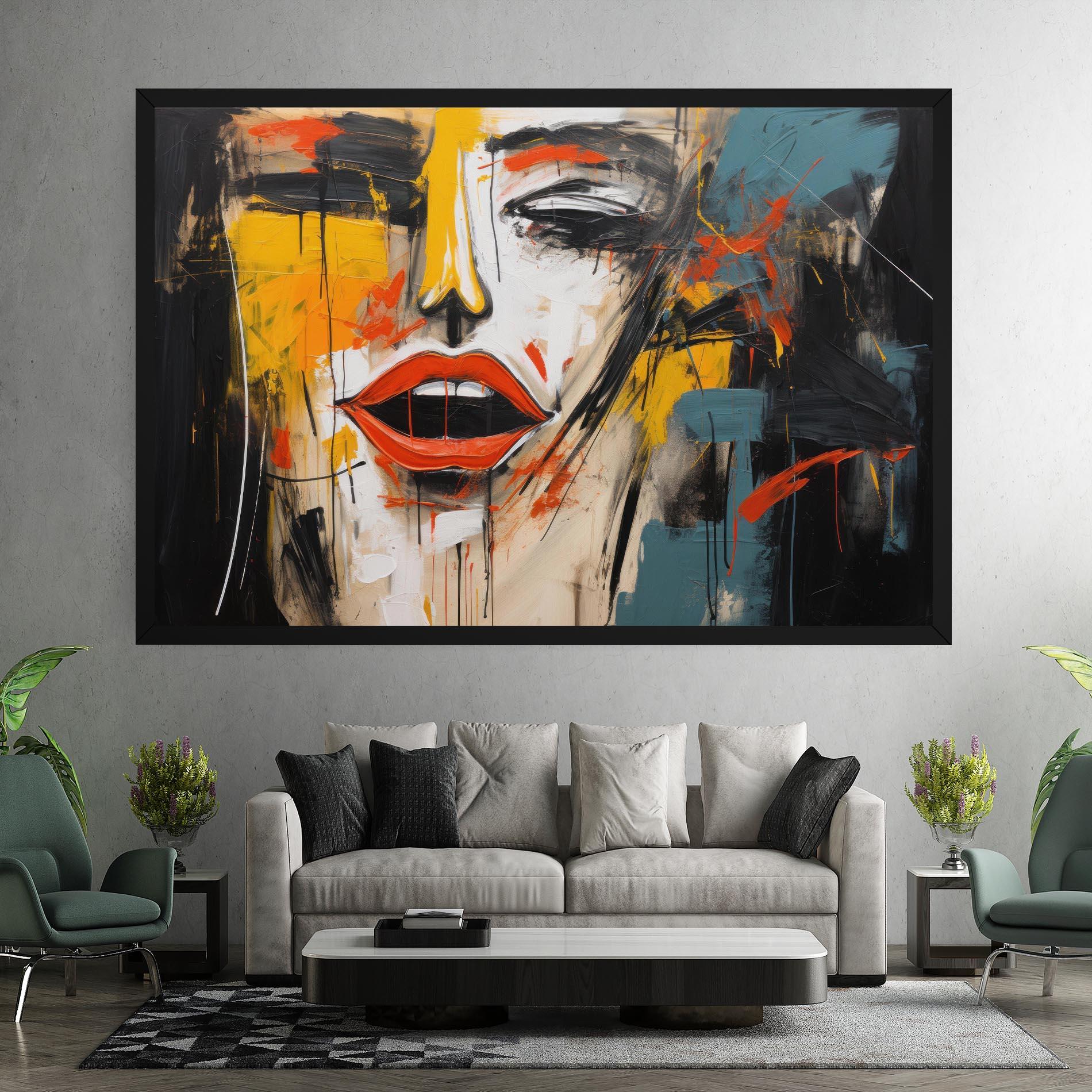 Tablou Canvas Abstract Woman Lips mockup 7