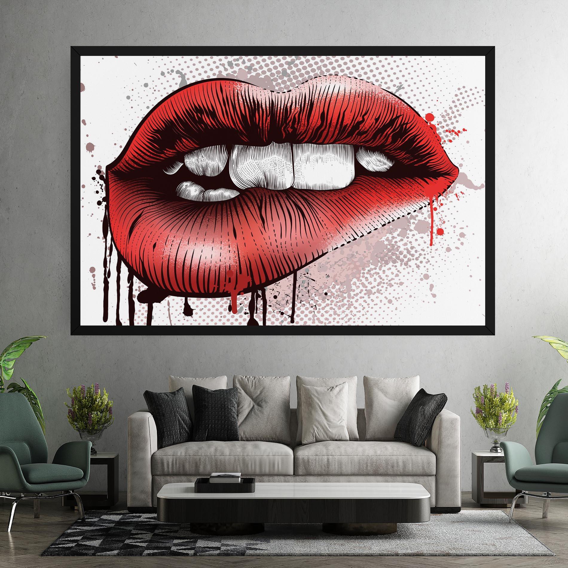 Tablou Canvas Lips Pop Artistic mockup 7