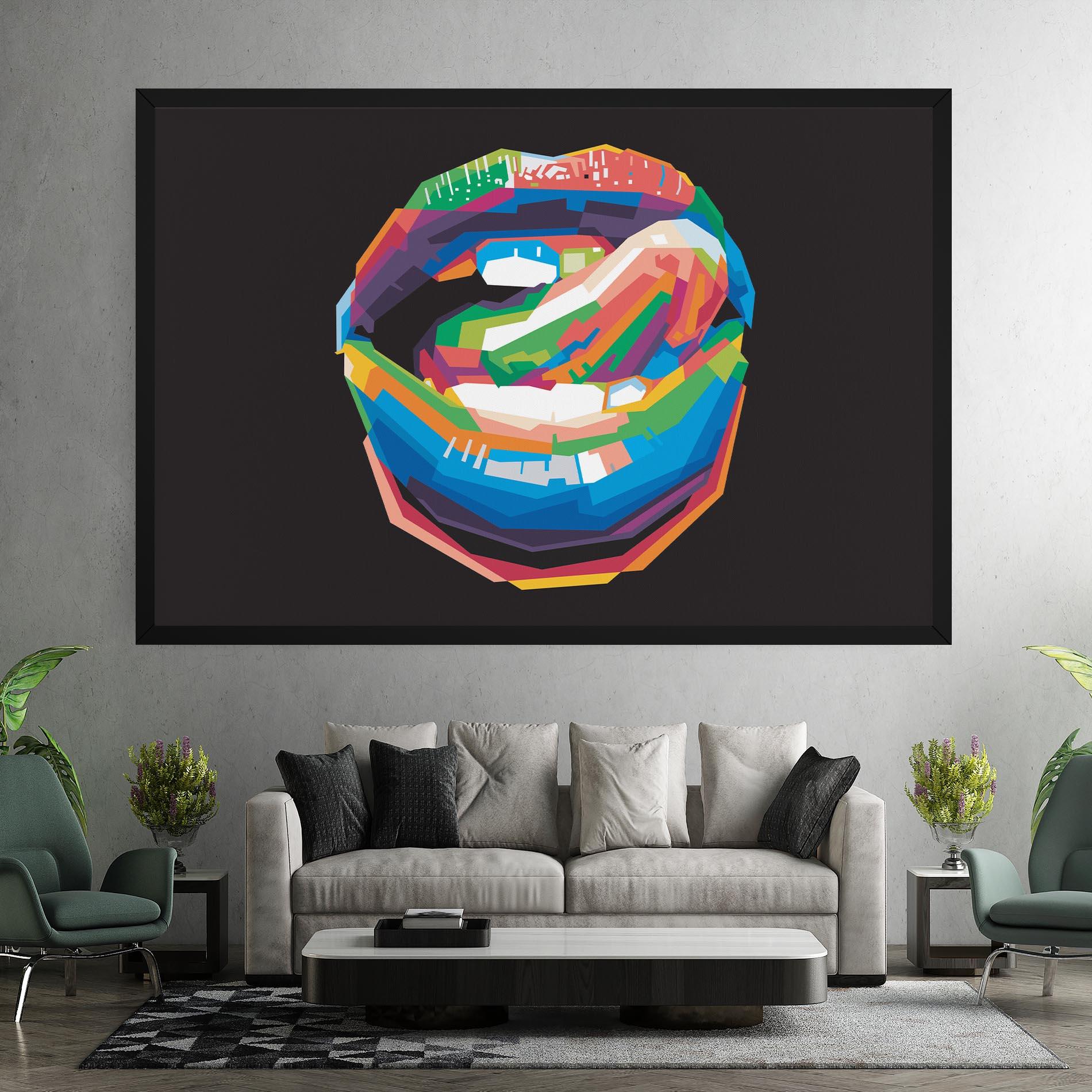 Tablou Canvas Lips Toungue mockup 7