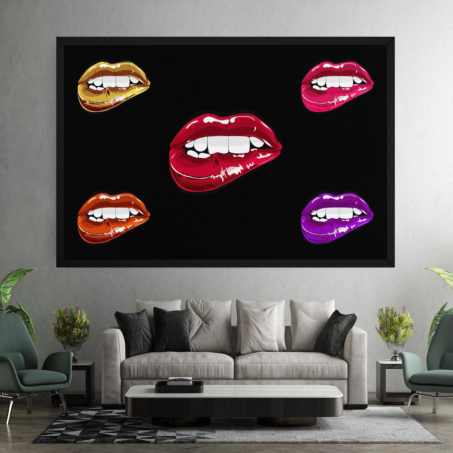 Tablou Canvas Mix Color Lips mockup 7