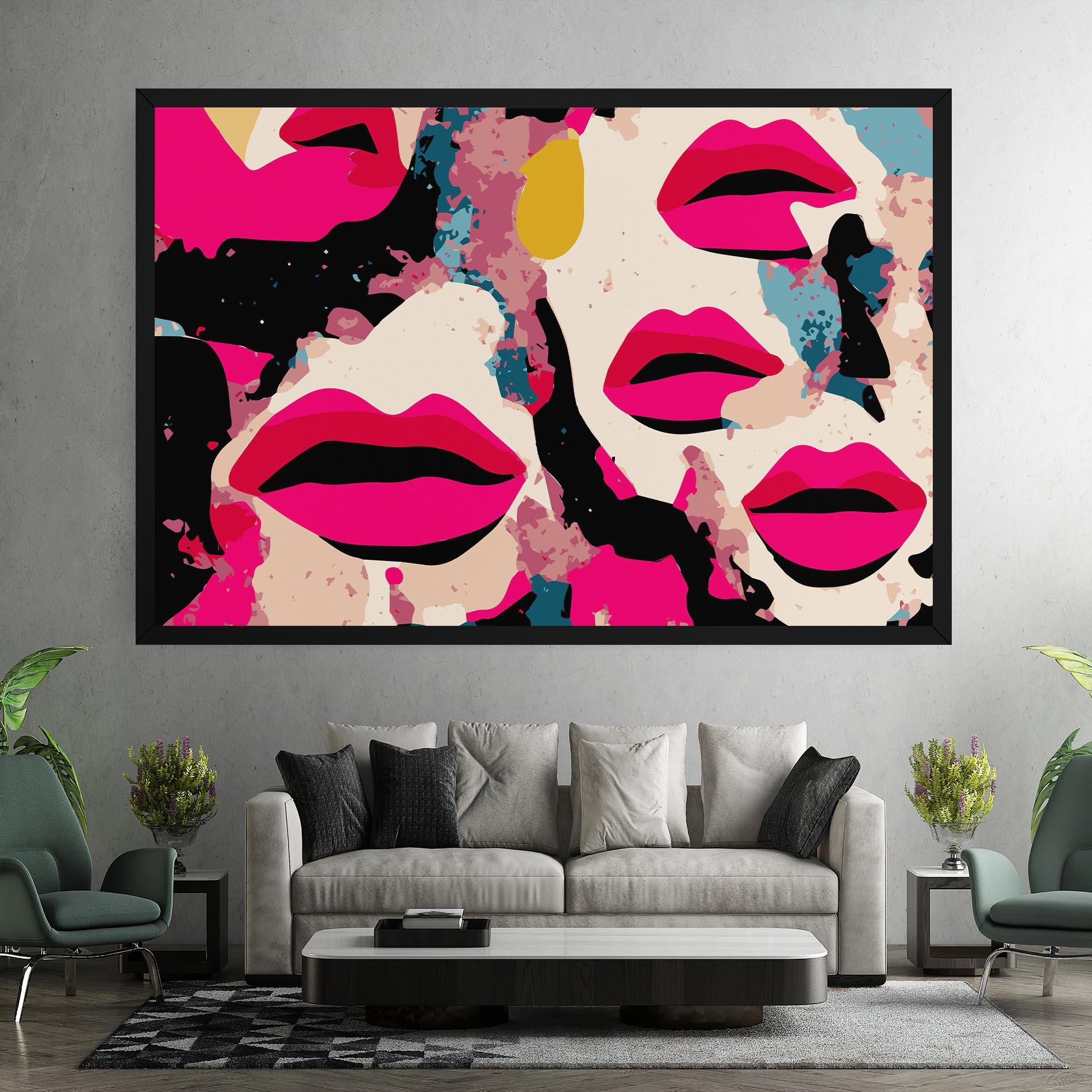 Tablou Canvas Pink Lips mockup 7