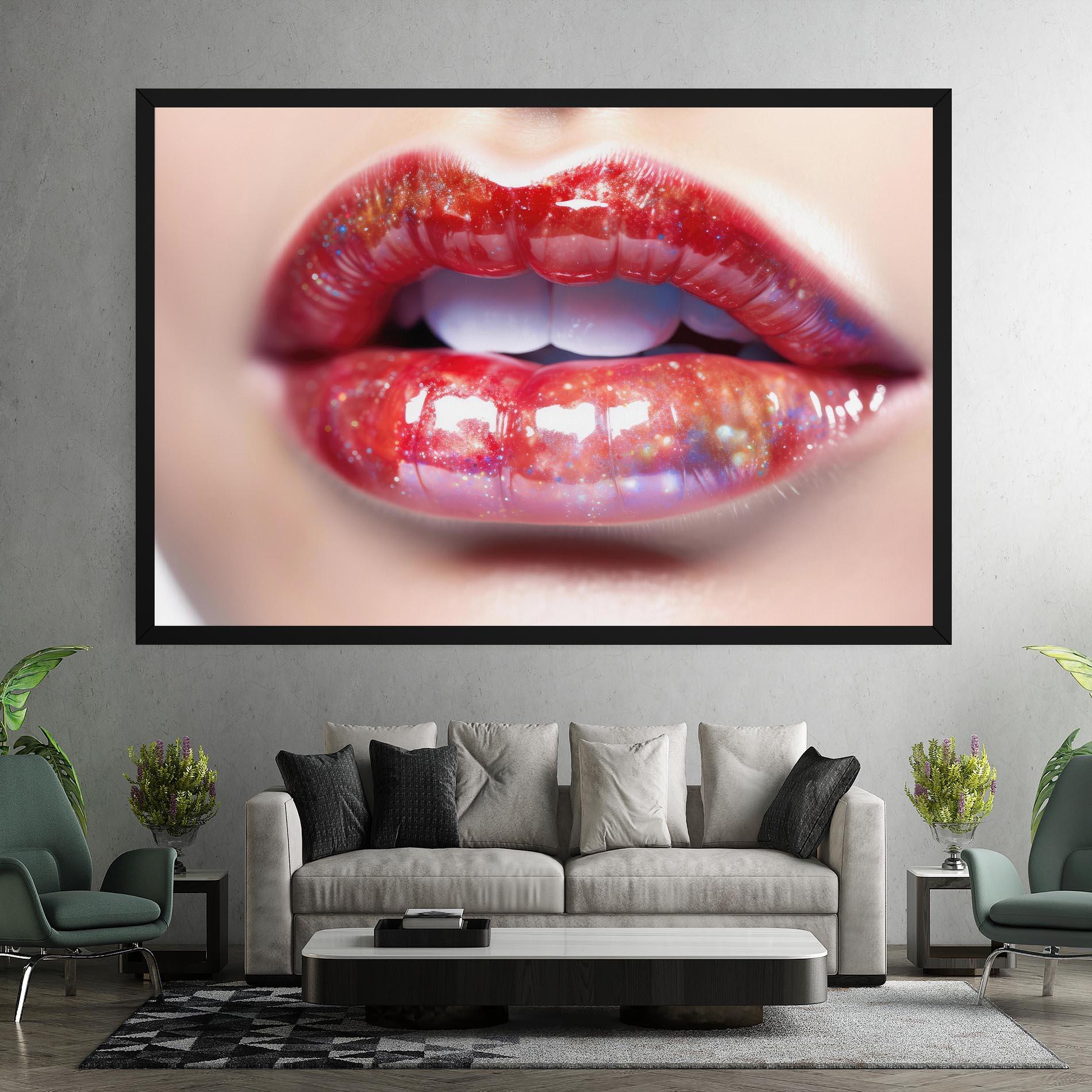 Tablou Canvas Red Pretty Lips mockup 7