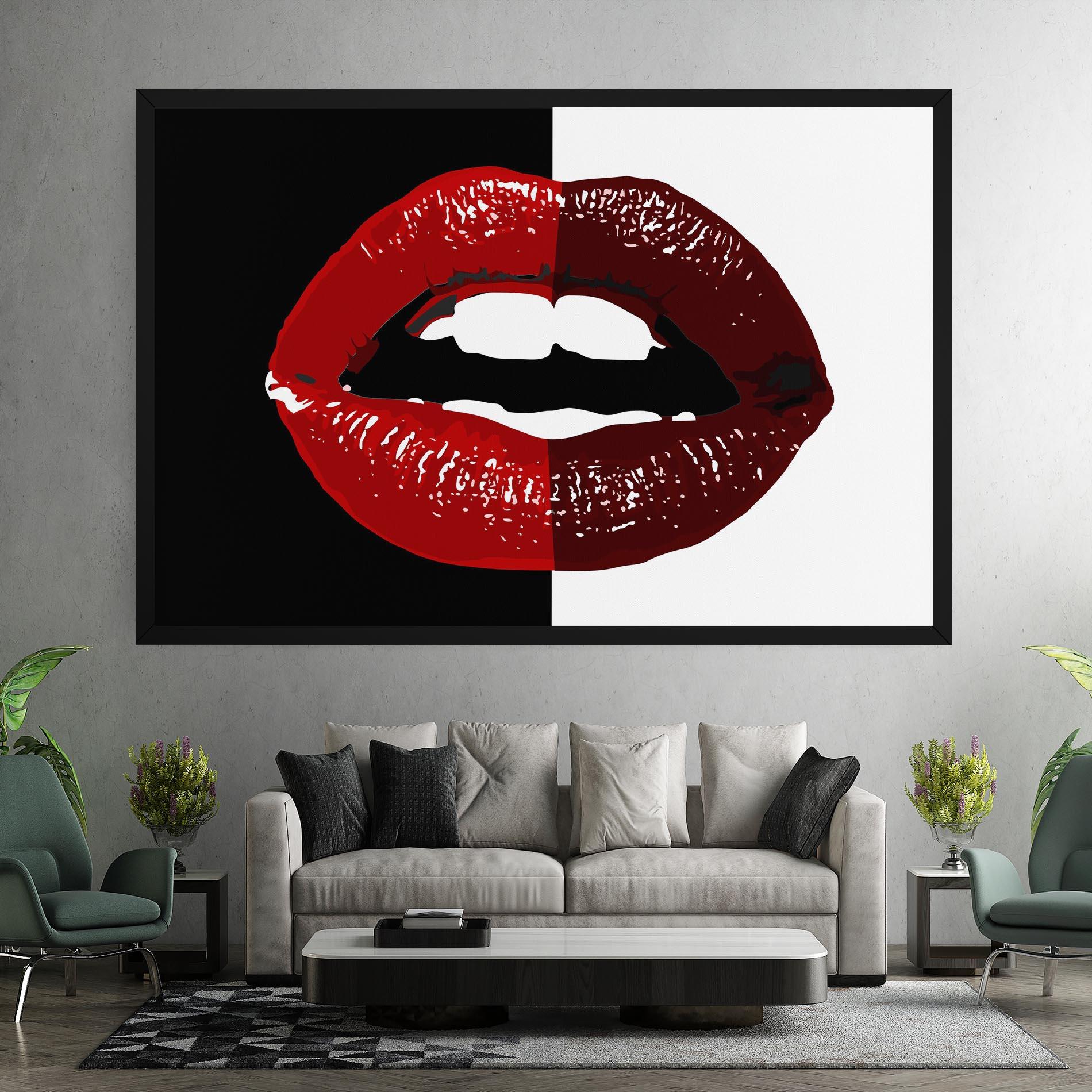 Tablou Canvas Red Shade Lips mockup 7