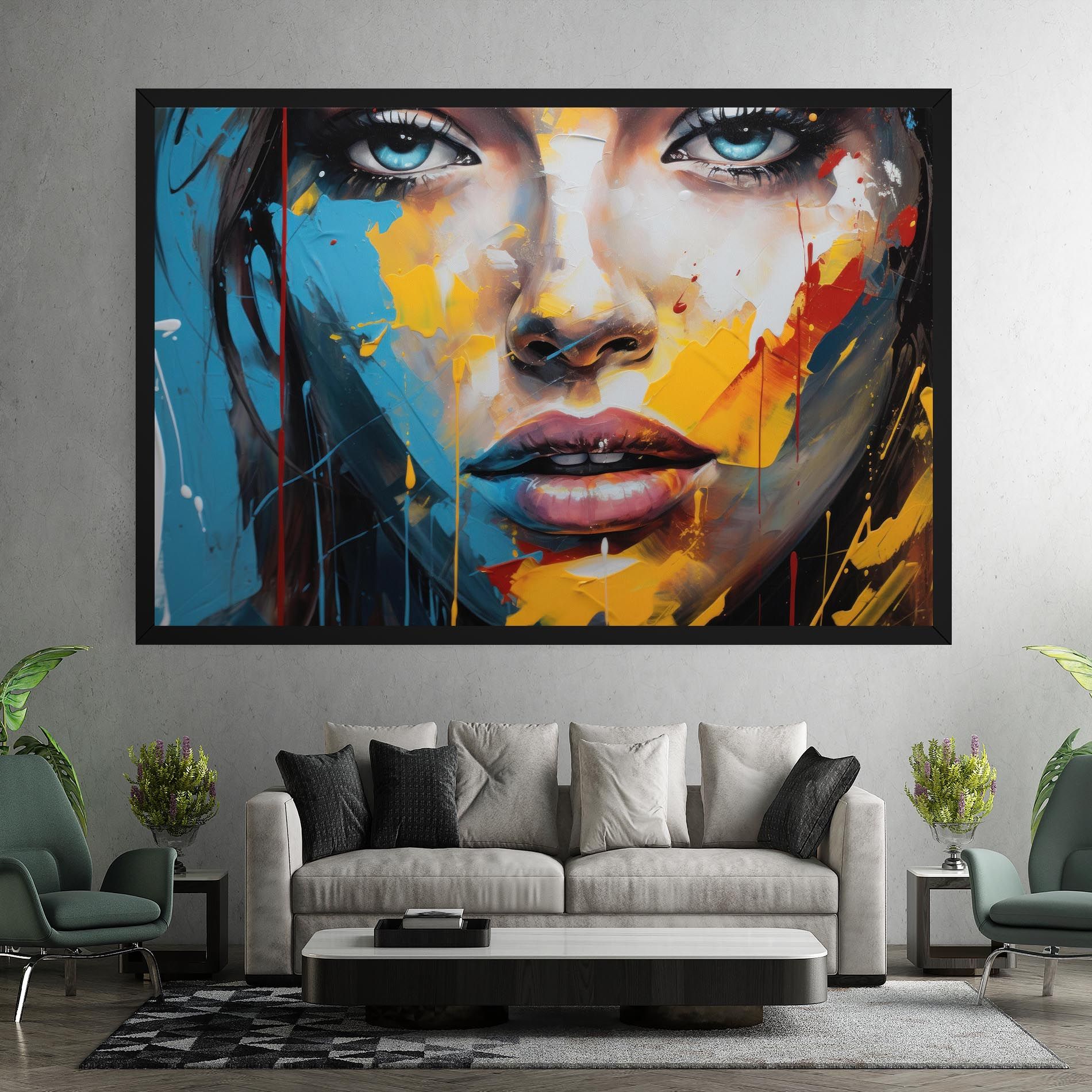 Woman Abstract Lips mockup 7