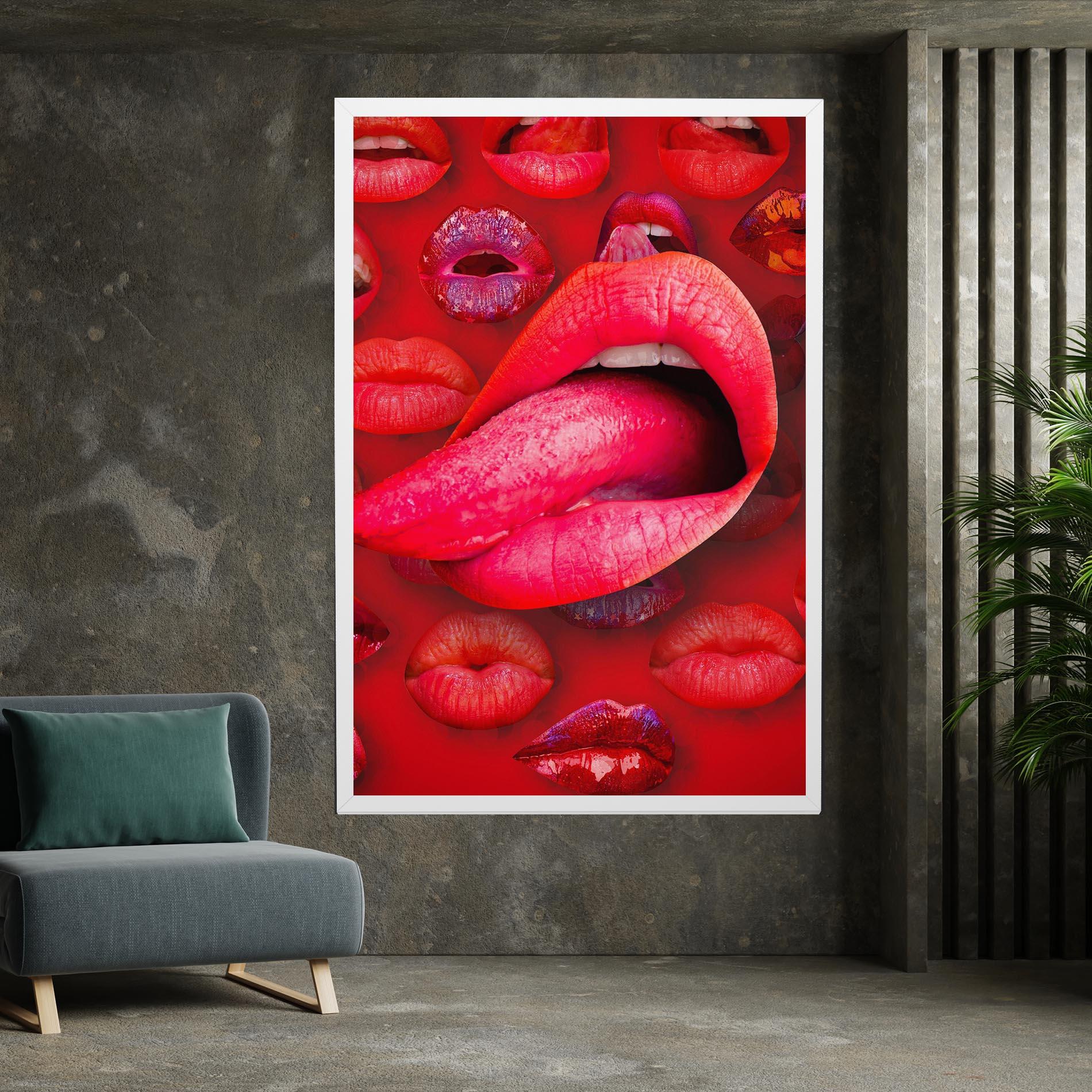 Tablou Canvas Big Tongue Collage mockup 7
