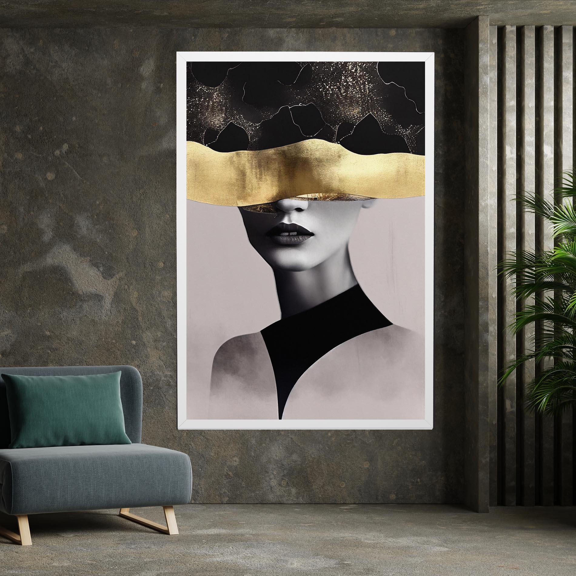 Tablou Canvas Grey Lips mockup 7