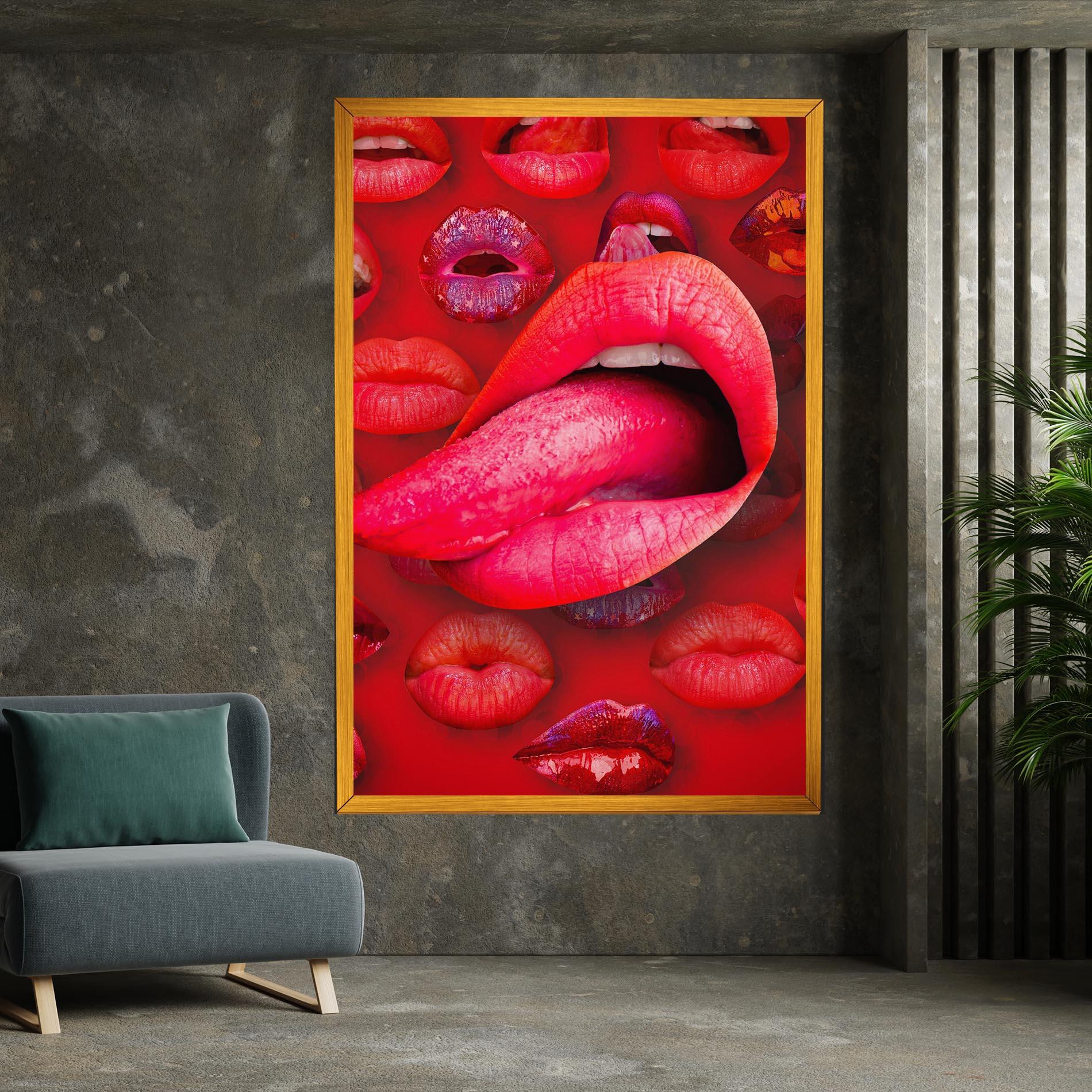 Tablou Canvas Big Tongue Collage mockup 7