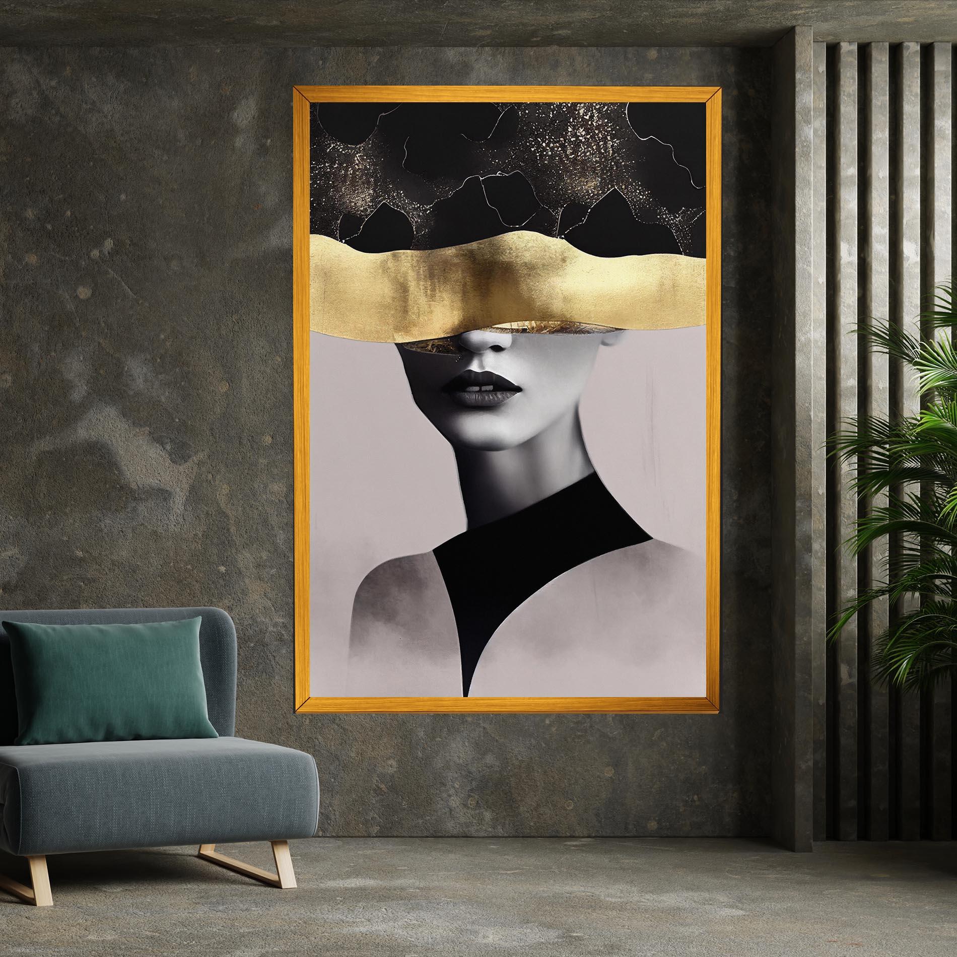 Tablou Canvas Grey Lips mockup 7
