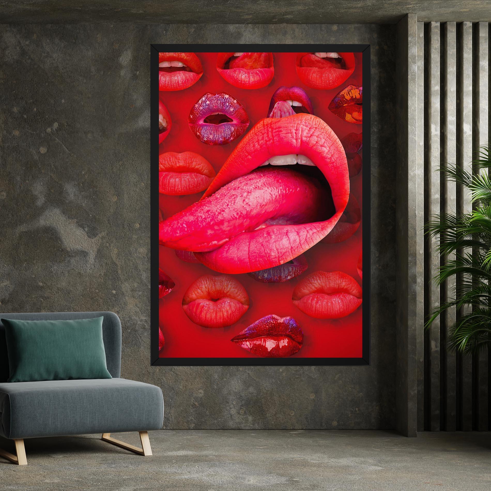 Tablou Canvas Big Tongue Collage mockup 7