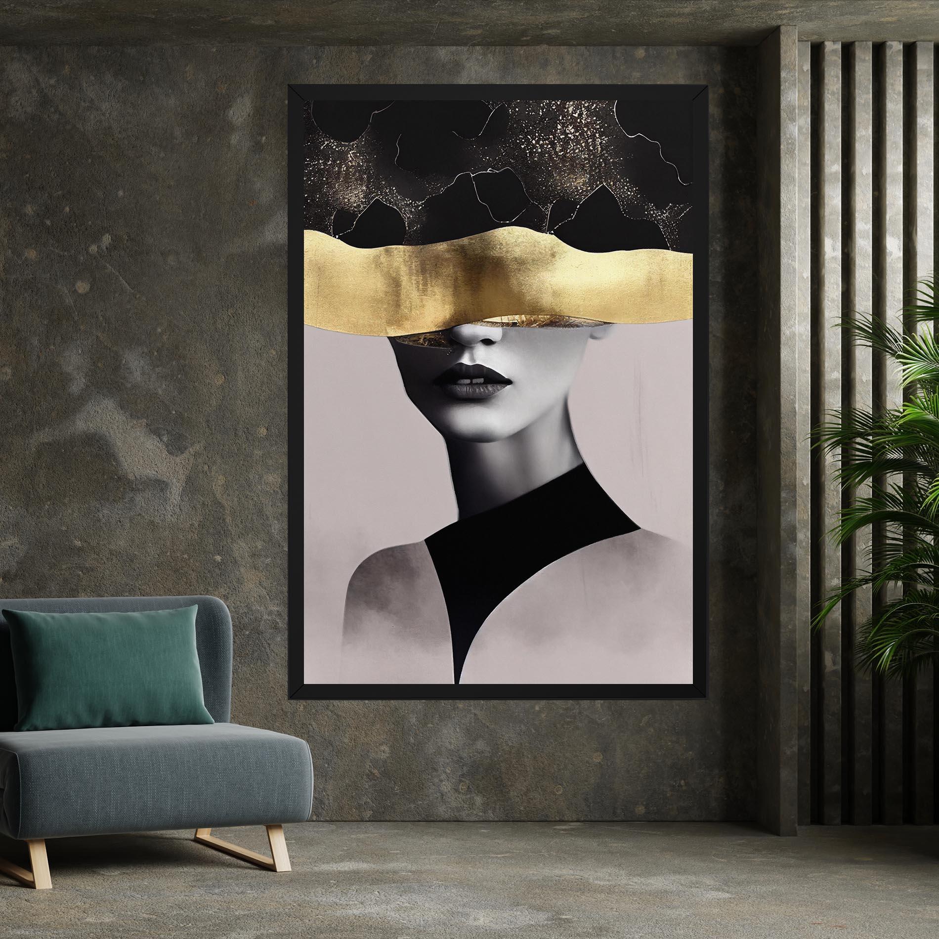 Tablou Canvas Grey Lips mockup 7