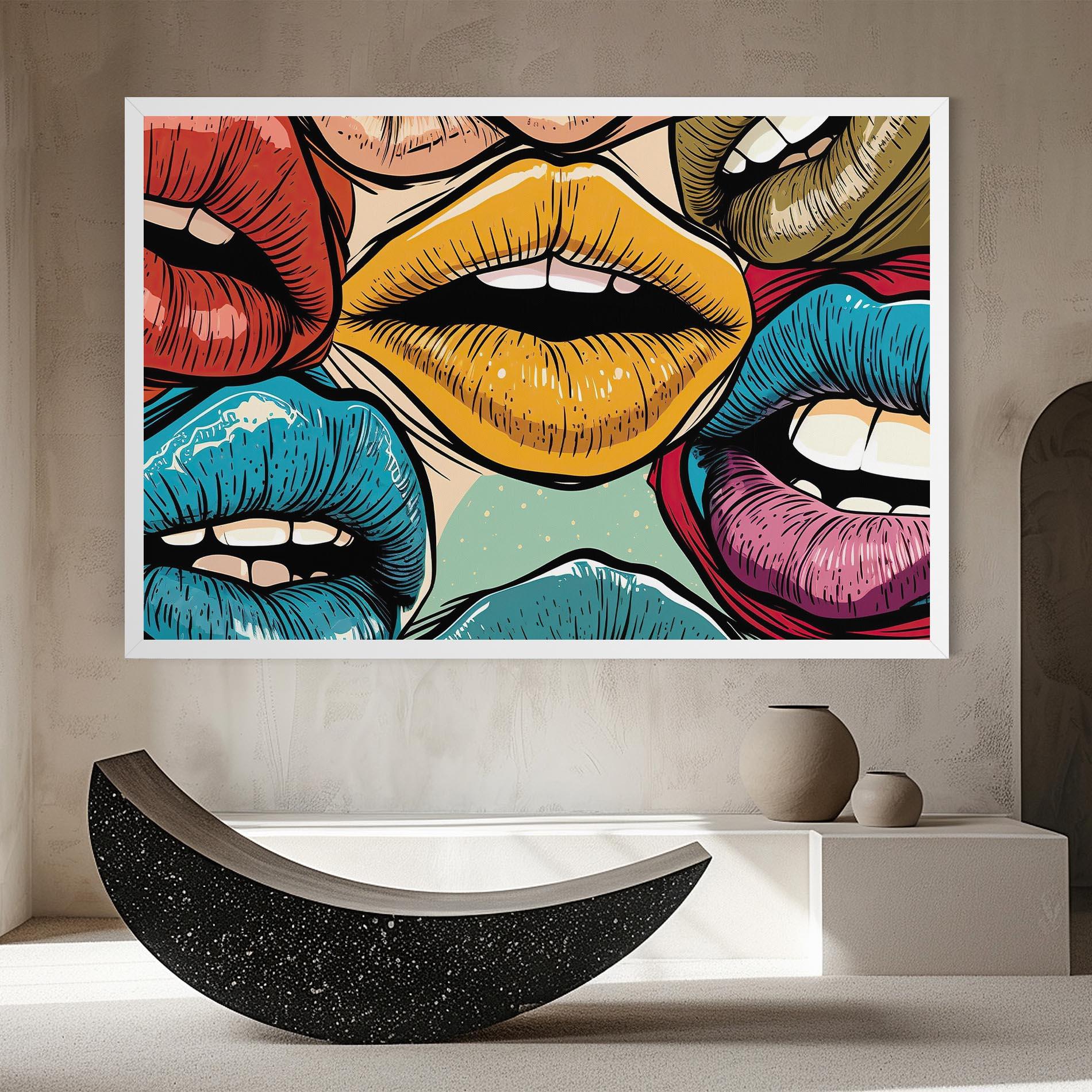 Tablou Canvas Comic Book Color Lips mockup 8