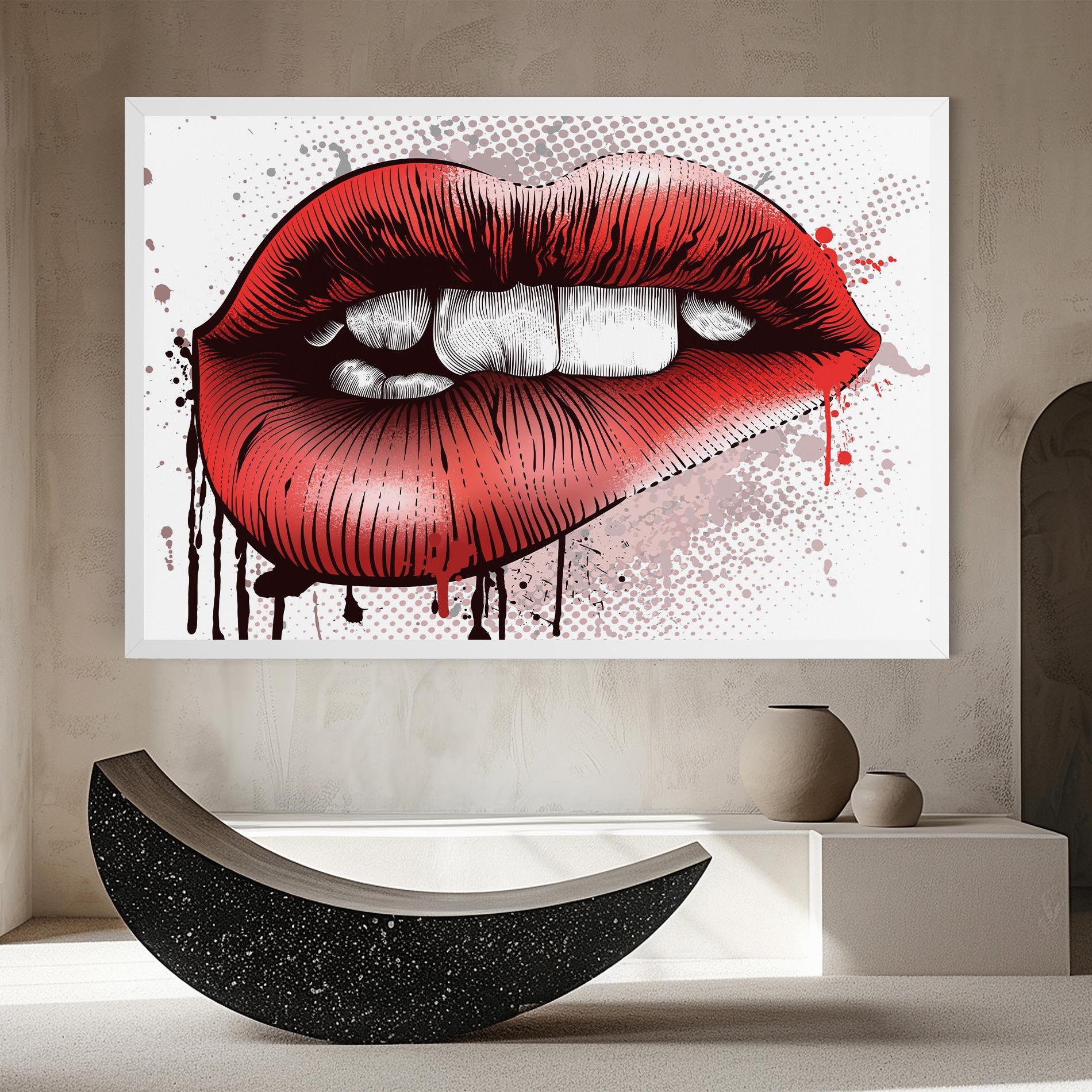 Tablou Canvas Lips Pop Artistic mockup 8