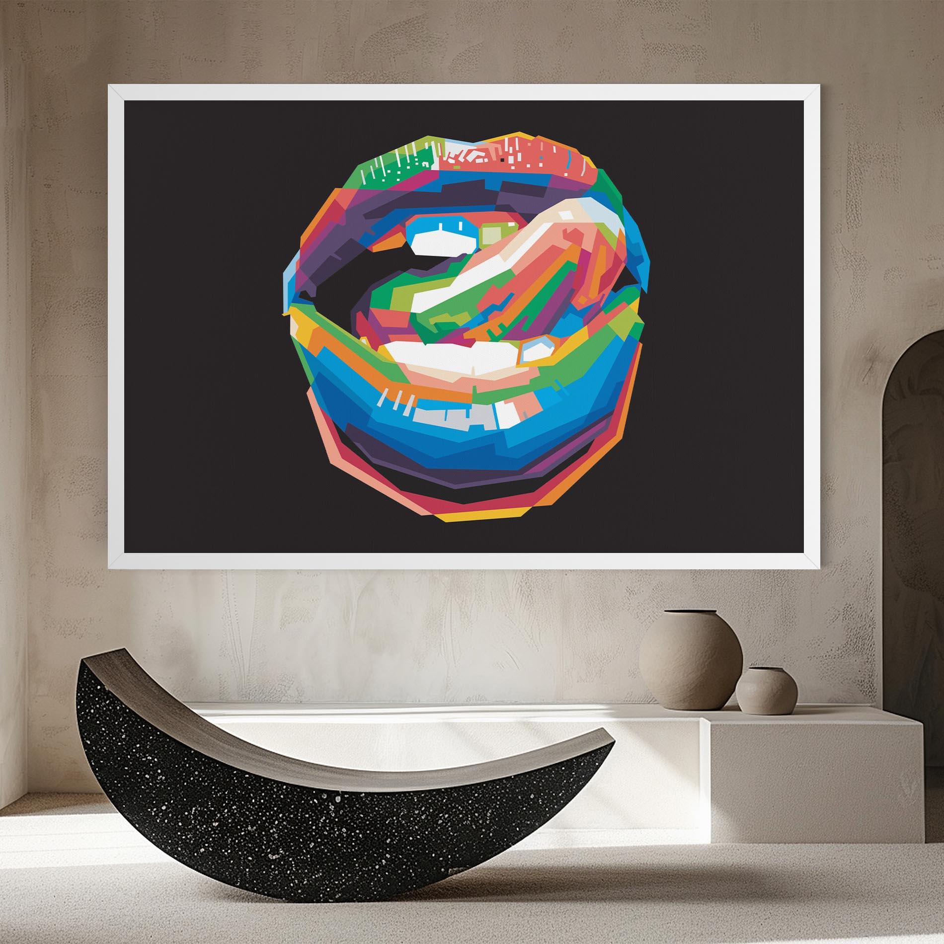 Tablou Canvas Lips Toungue mockup 8