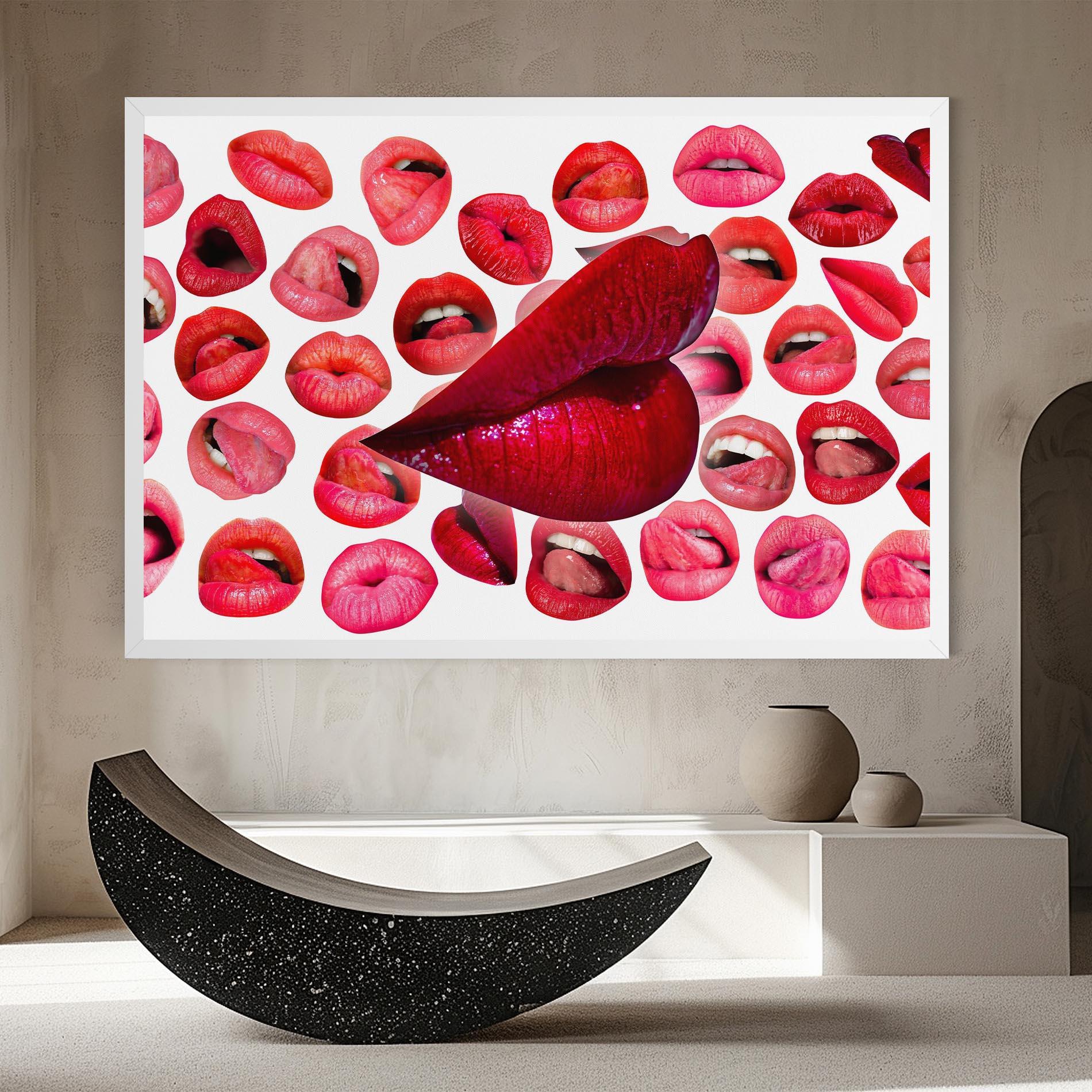 Tablou Canvas Red Lip Female mockup 8