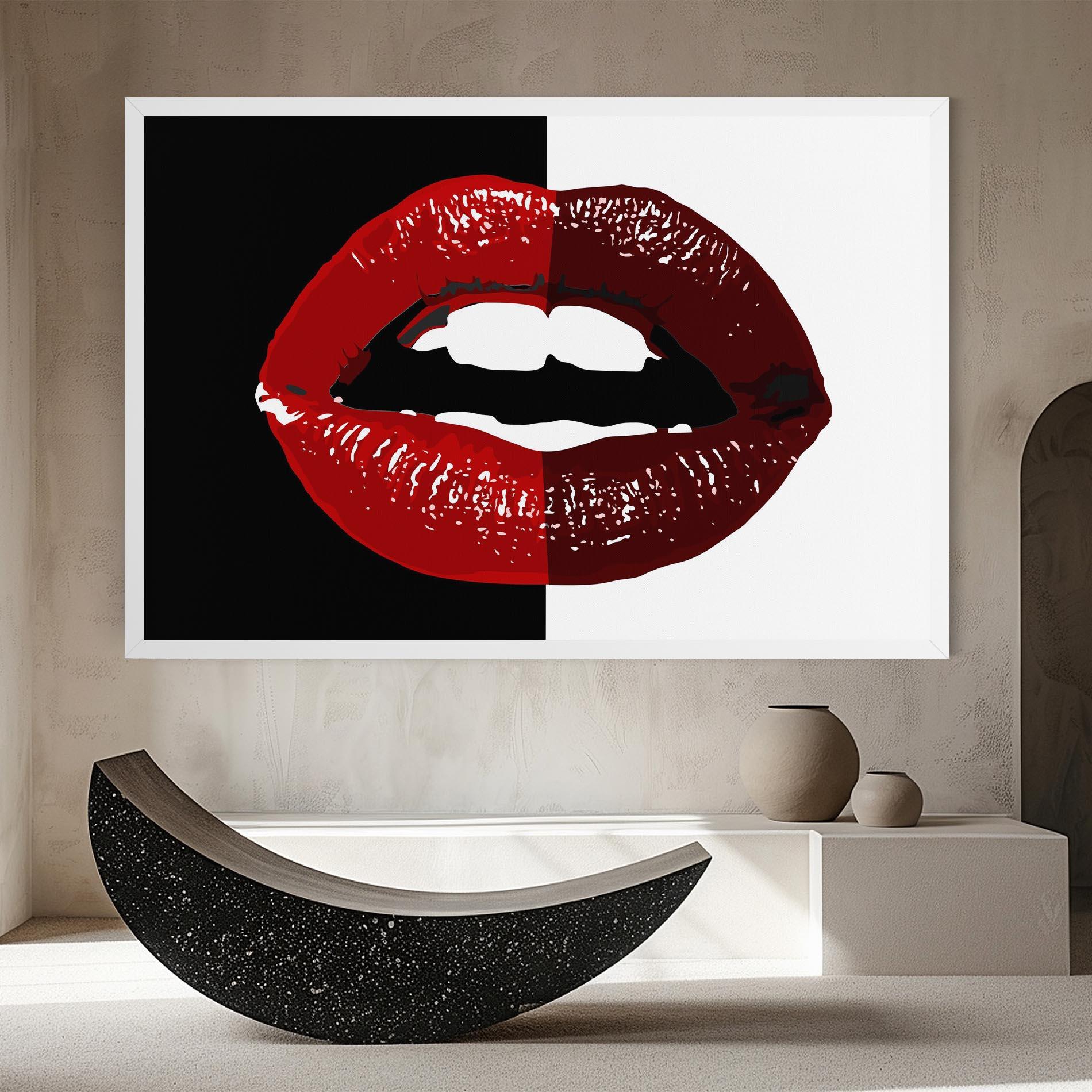 Tablou Canvas Red Shade Lips mockup 8