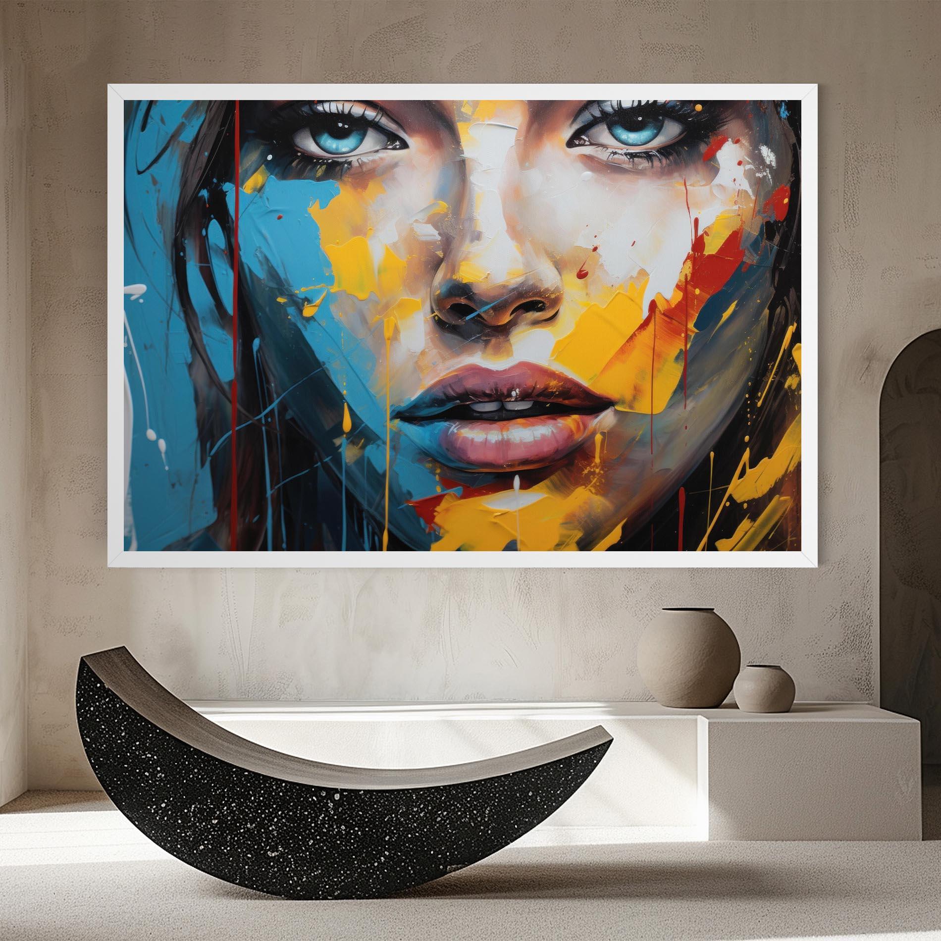 Tablou Canvas Woman Abstract Lips mockup 8