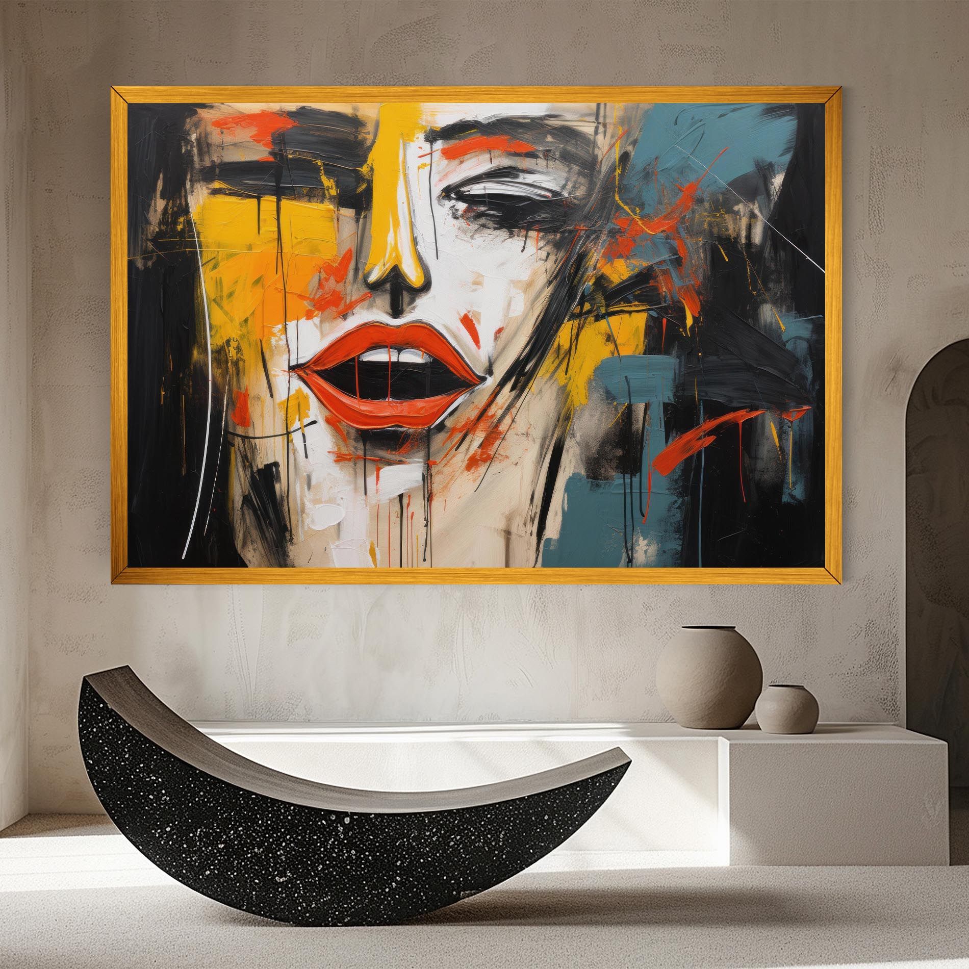 Abstract Woman Lips mockup 8