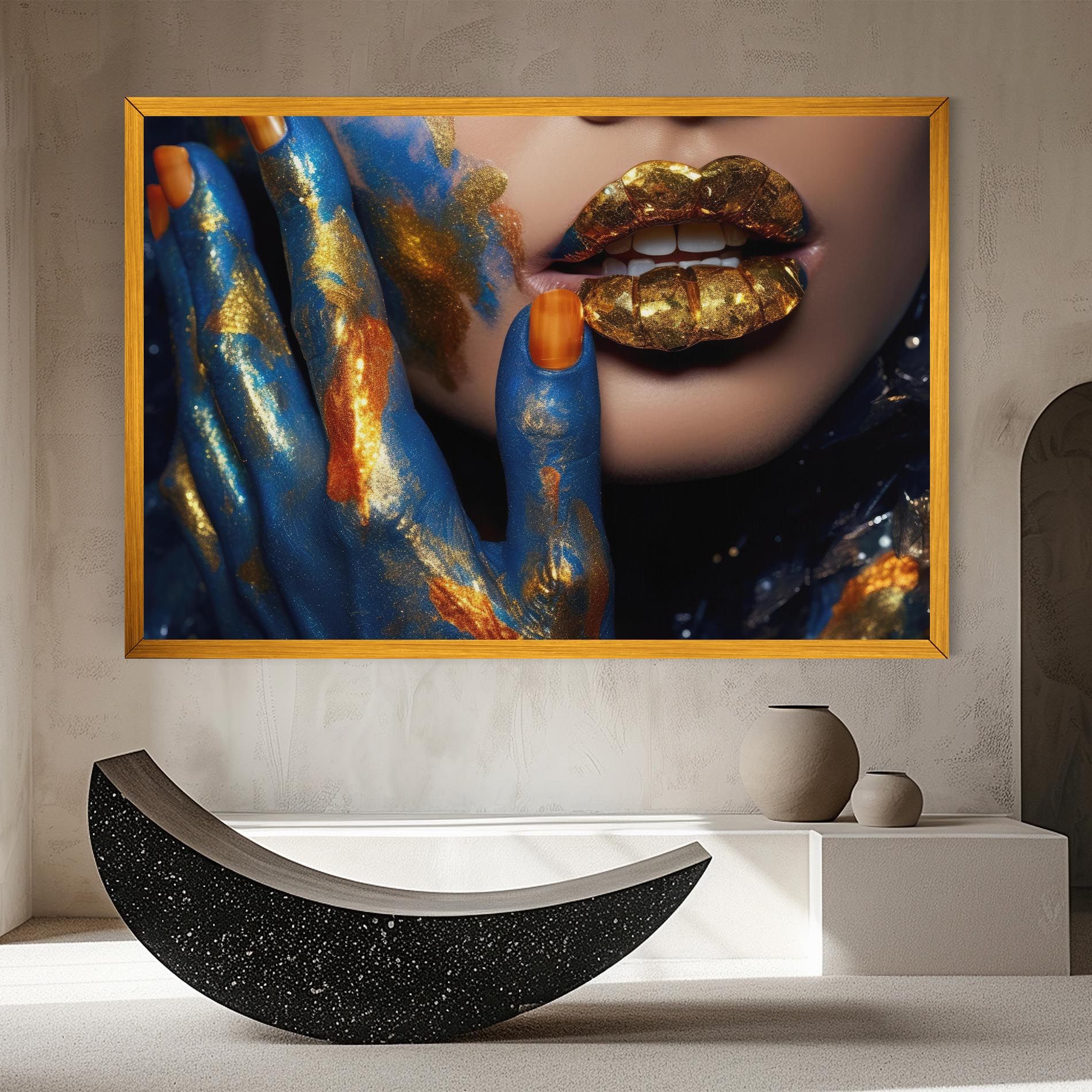 Blue Hand Lips mockup 8