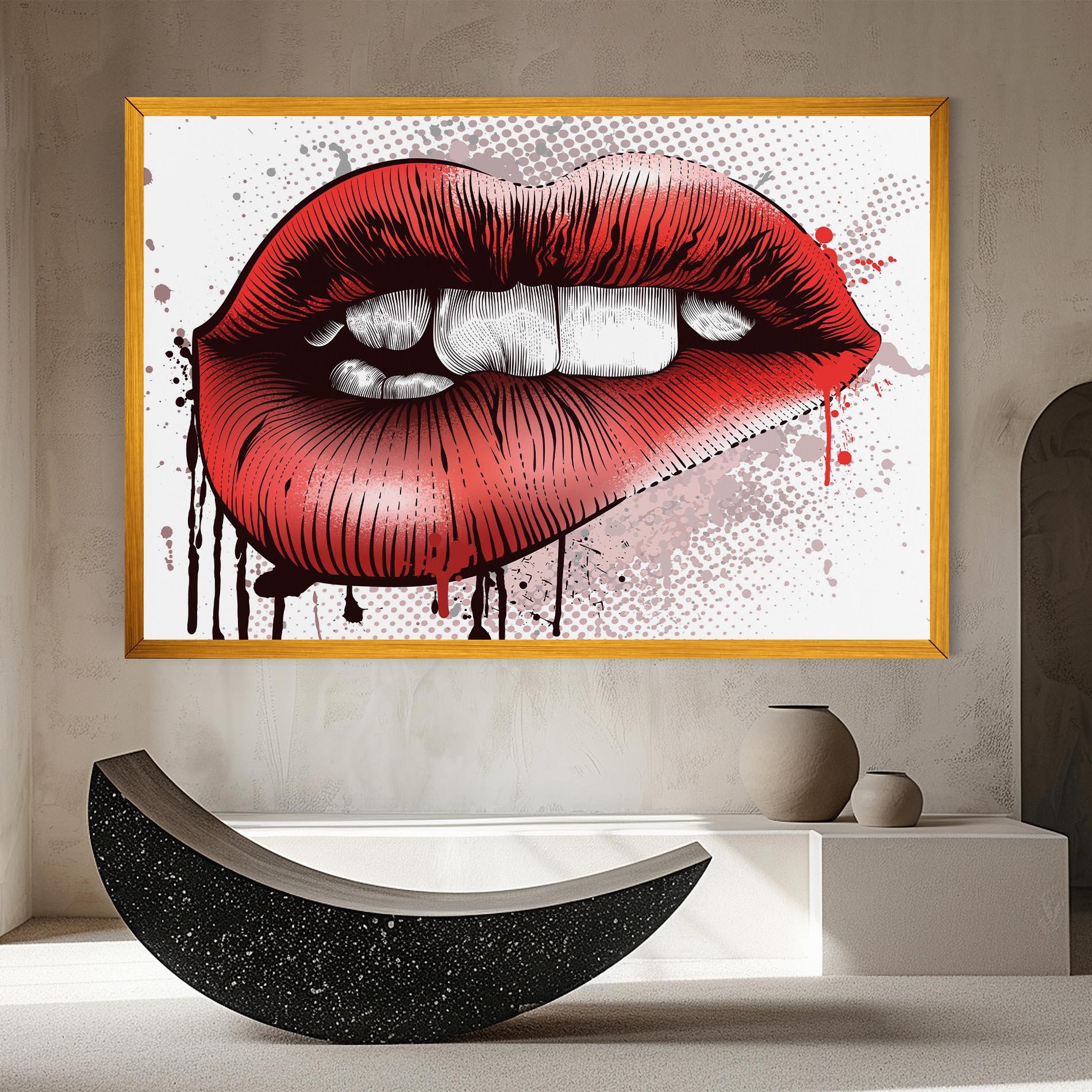 Tablou Canvas Lips Pop Artistic mockup 8