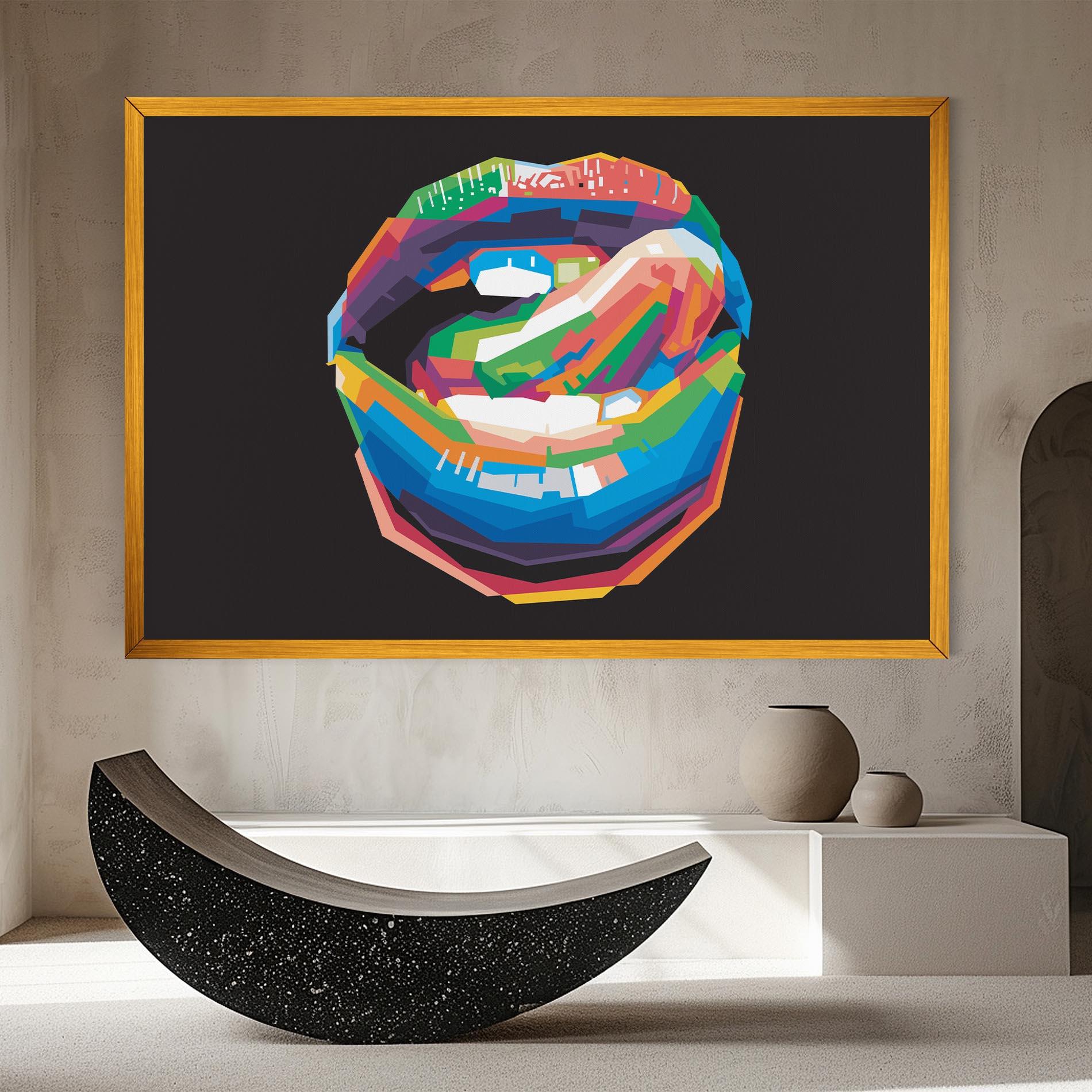 Tablou Canvas Lips Toungue mockup 8