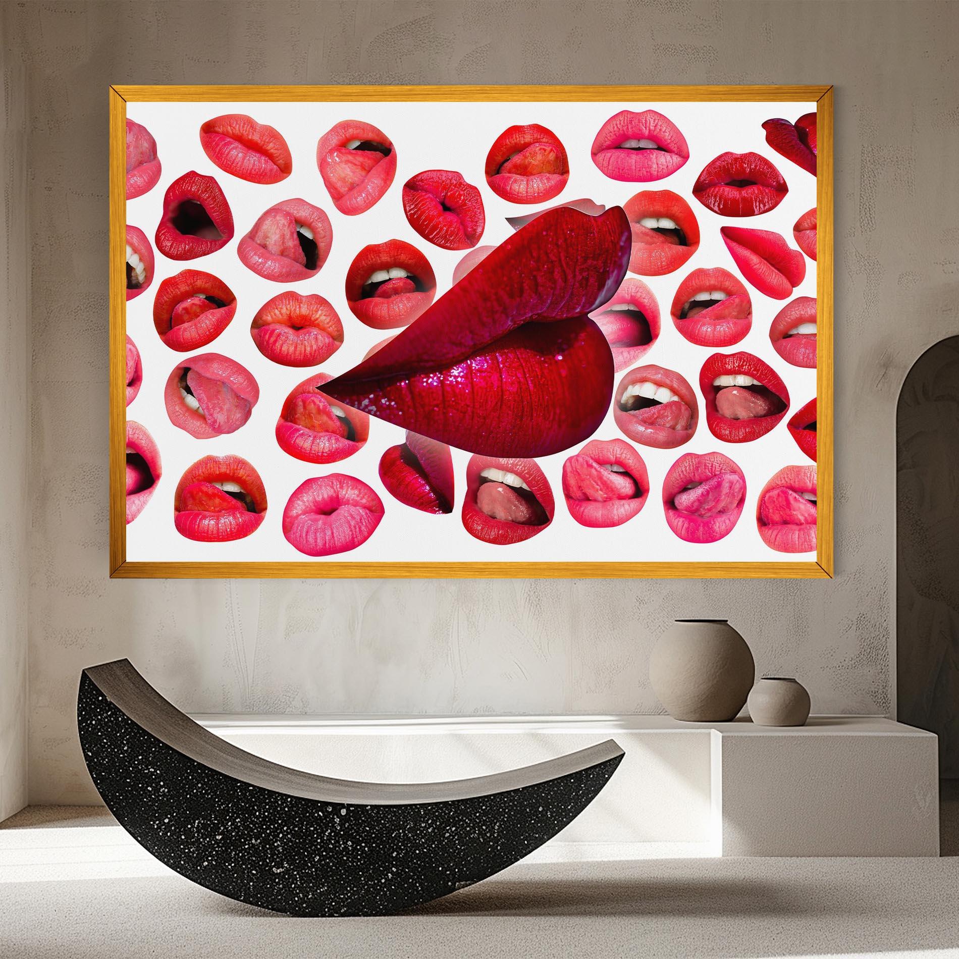 Tablou Canvas Red Lip Female mockup 8