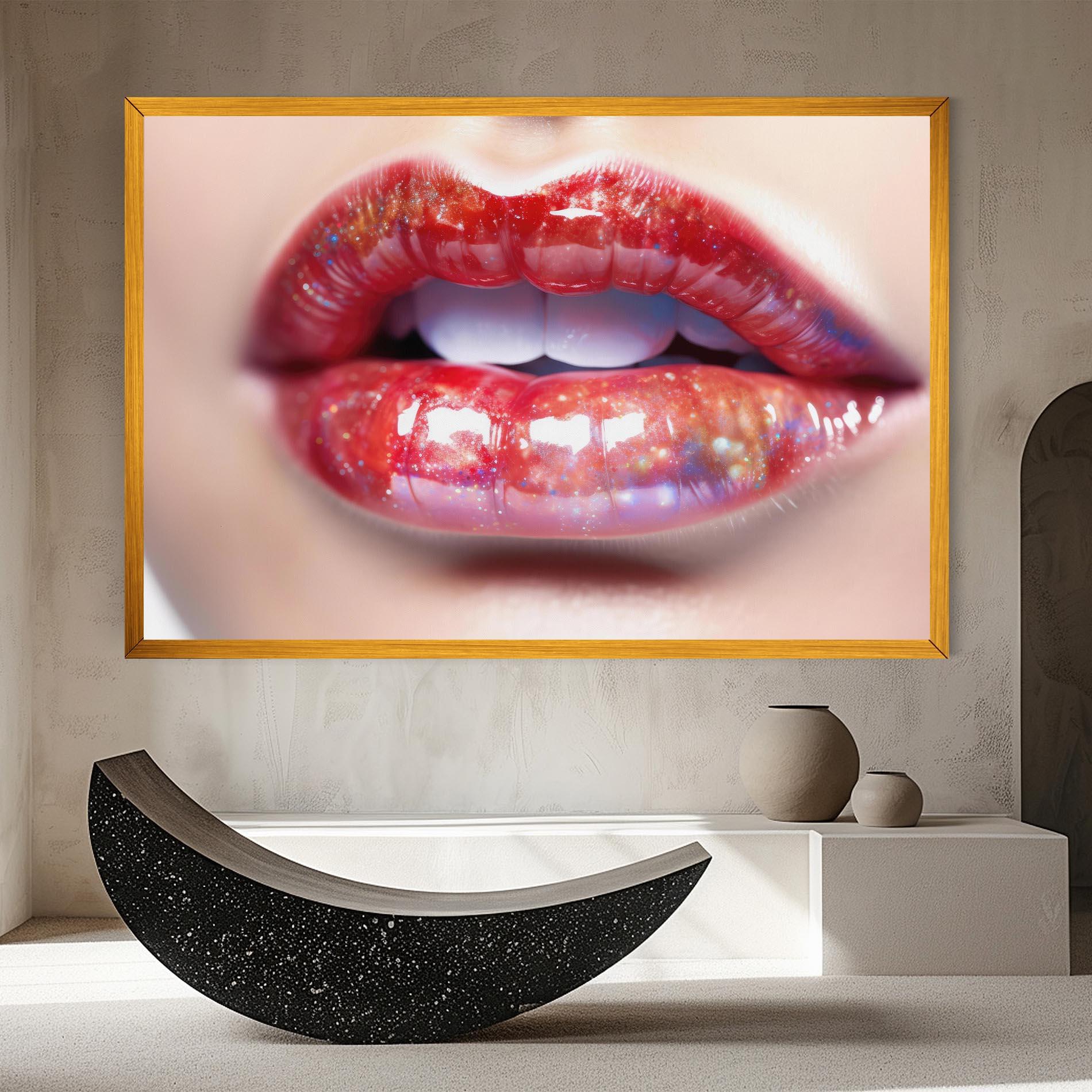 Tablou Canvas Red Pretty Lips mockup 8